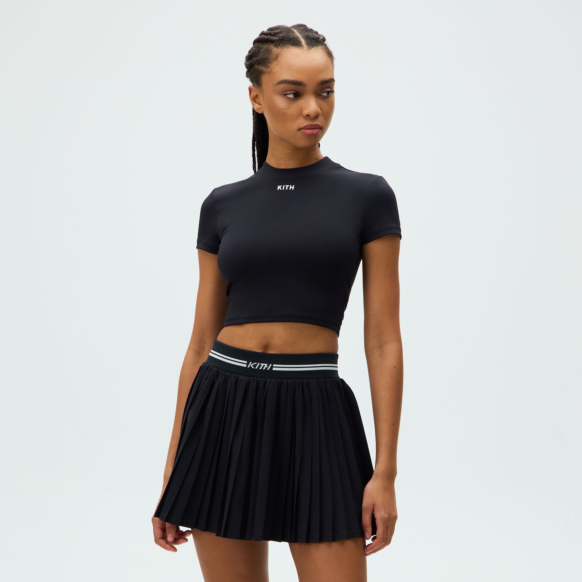 Kith Women Amaya II Pleated Skirt - Black