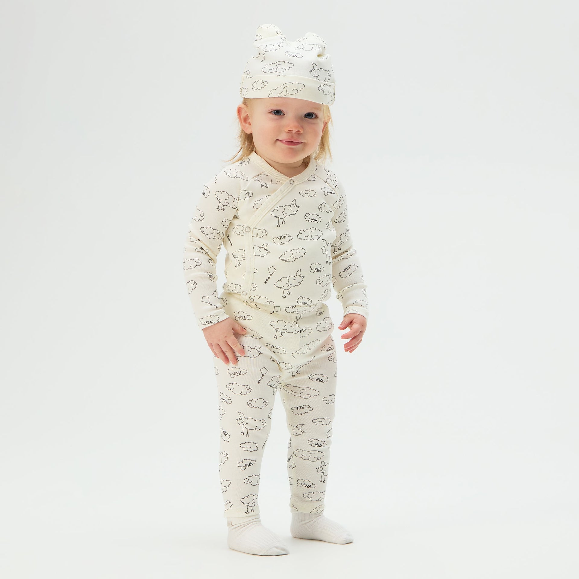 Kith Baby Printed Ribbed Bodysuit Set - Silk