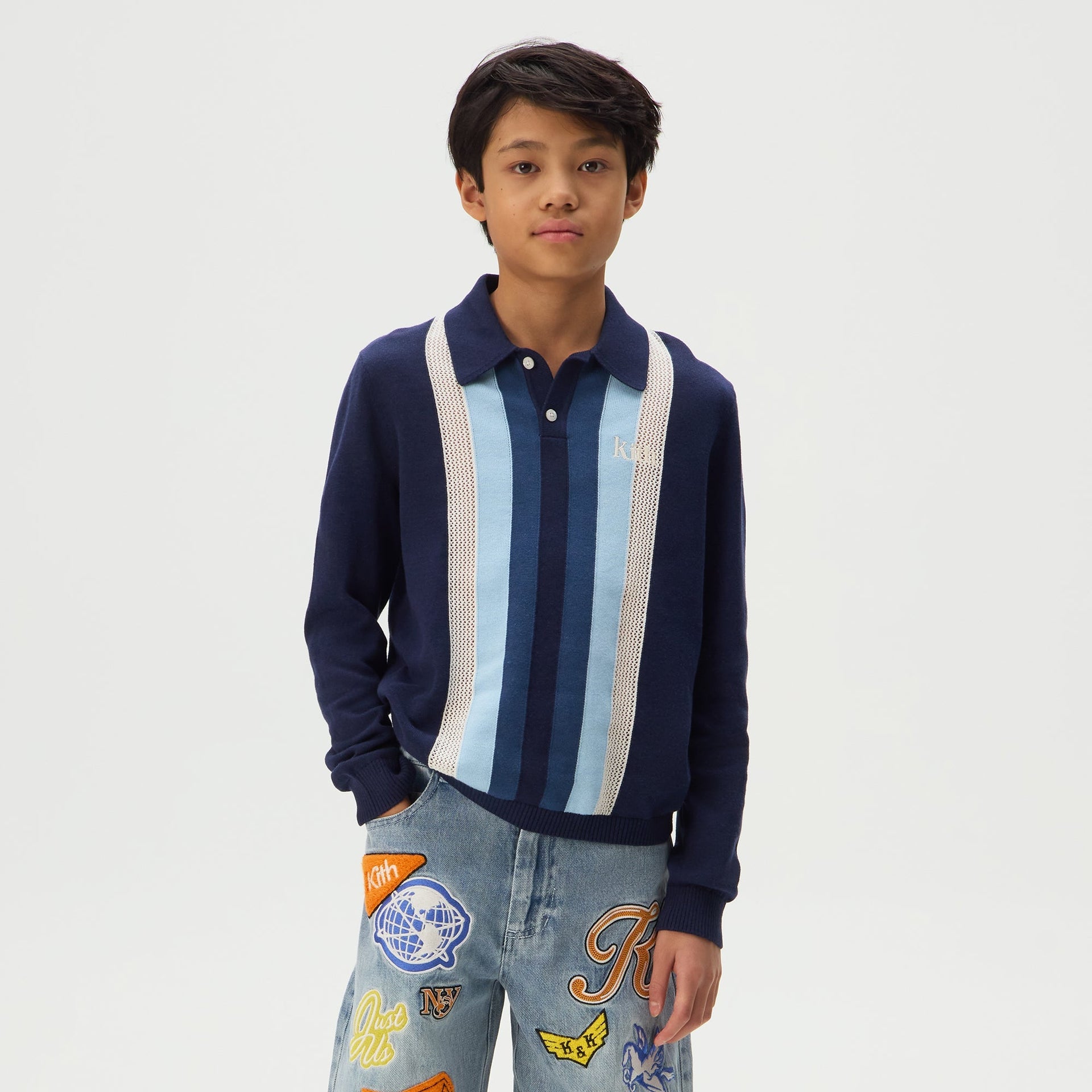 Kith Kids Color-Blocked Hanson Polo - Nocturnal