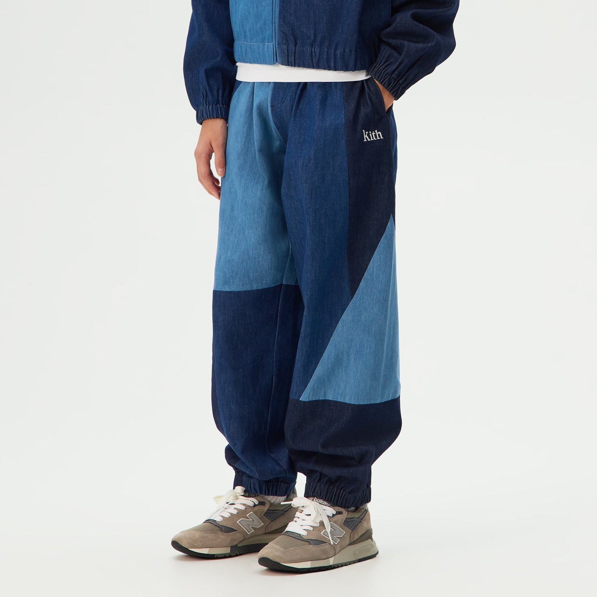 Kith Kids Patchwork Denim Milo Track Pant -  Multi