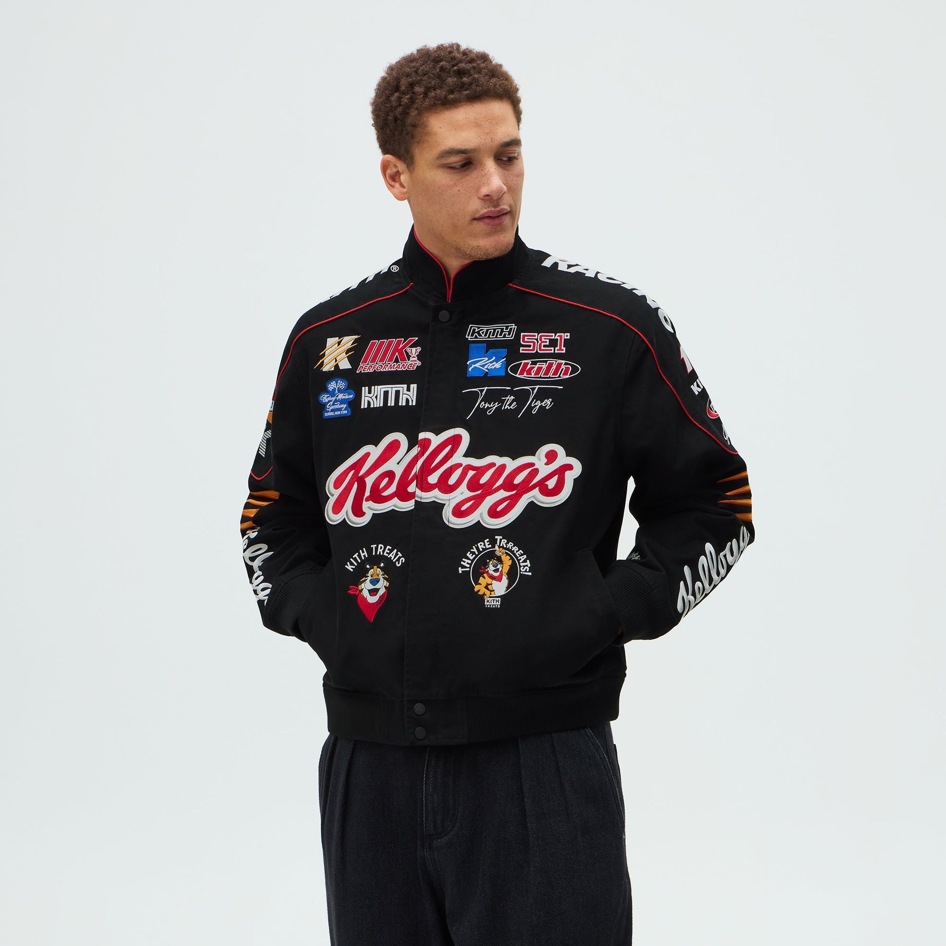 Kith Treats for Kellogg’s Frosted Flakes® Cereal & Tony the Tiger® Racing Jacket - Black