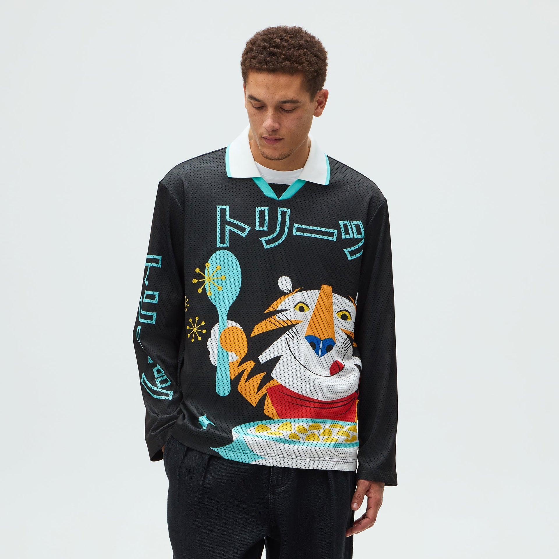 Kith Treats for Kellogg’s Frosted Flakes® Cereal & Tony the Tiger® Long Sleeve Edison Jersey - Black