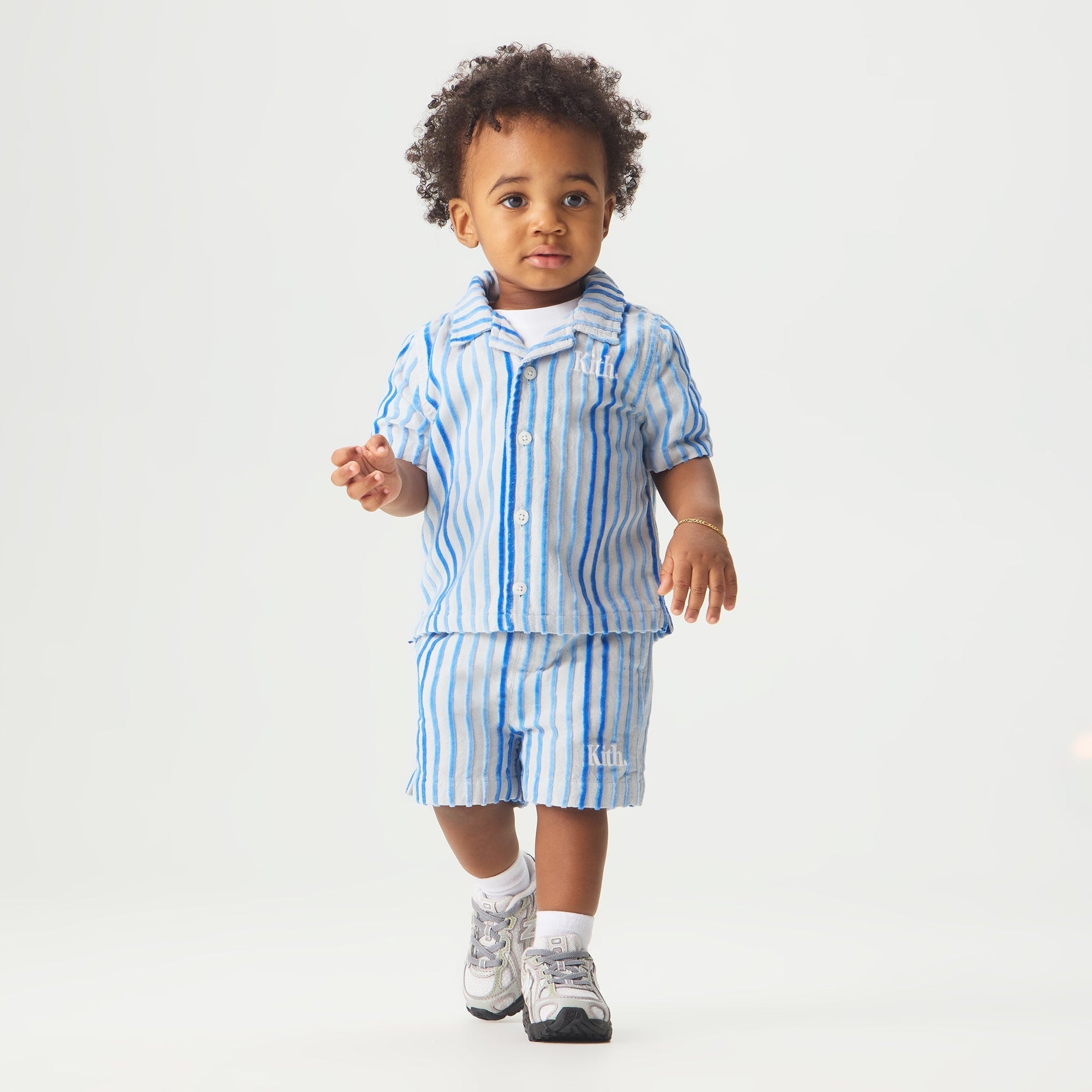 Kith Baby Chenille Stripe Thompson Camp Shirt - Cornflower - PH