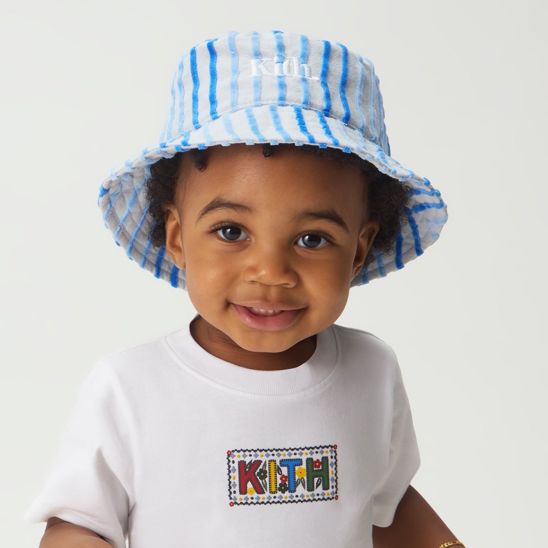 Kith Baby Chenille Stripe Dawson Bucket Hat - Cornflower - PH