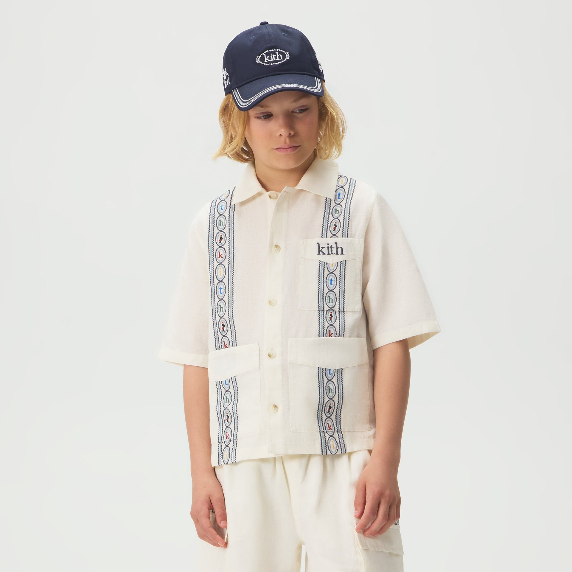 Kith Kids Novelty Embroidered Bennet Collared Shirt - Silk