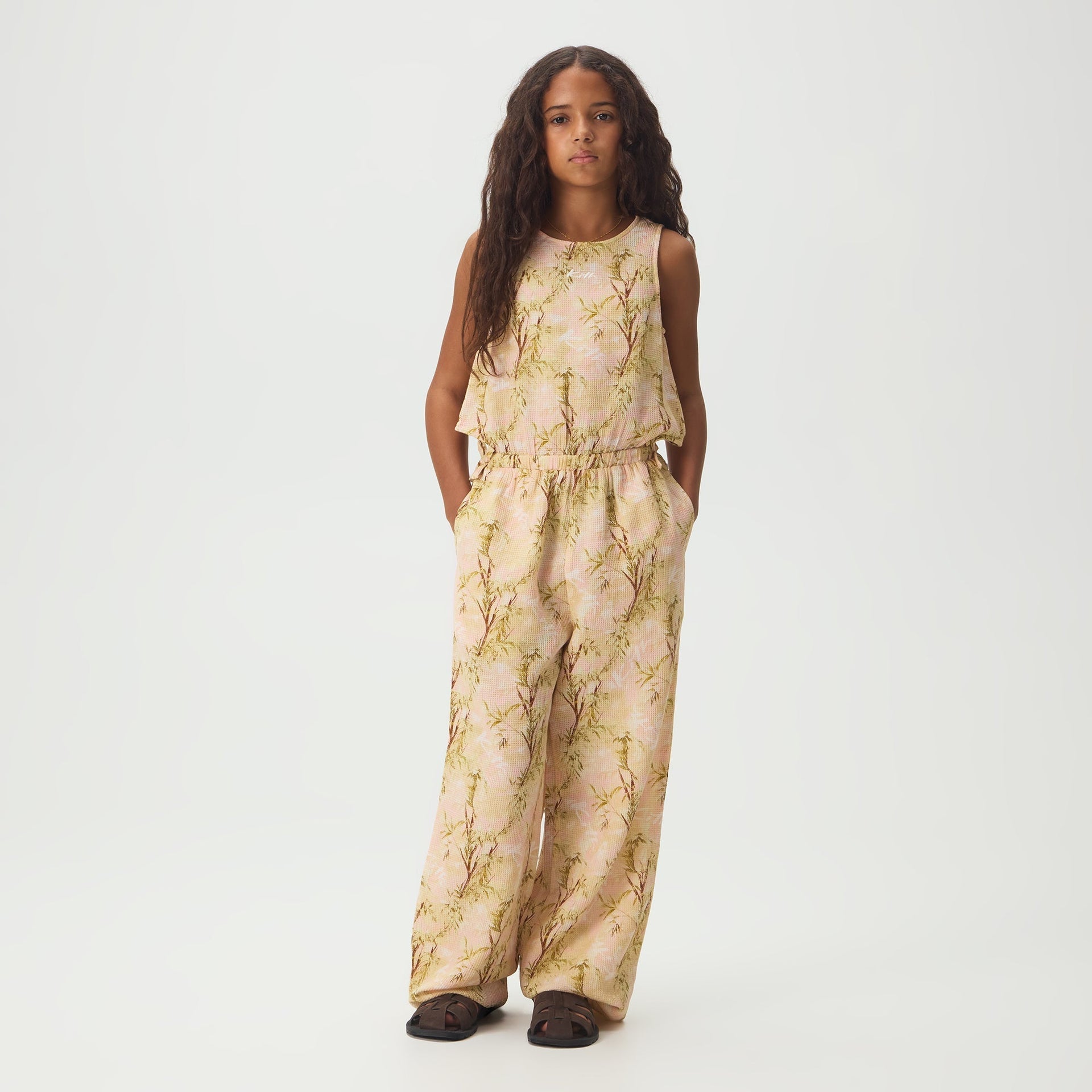 Kith Kids Printed Raelyn Wide Leg Jumpsuit - Sand Rose - PH