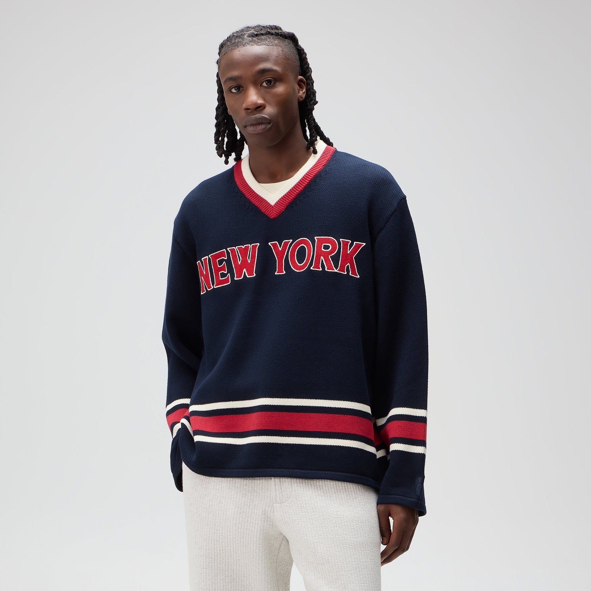 Kith for the New York Knicks Classic Beau Knit Sweater - Nocturnal