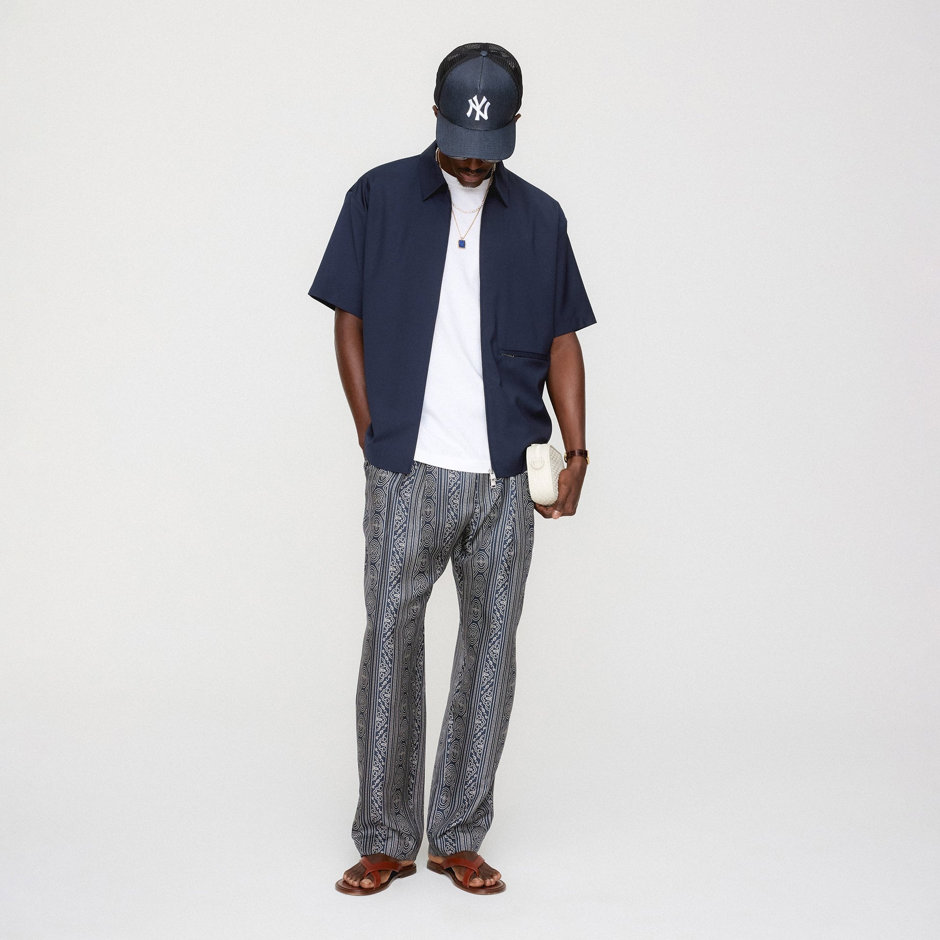 &Kin Tropical Wool Davenport Shirt - Admiral PH