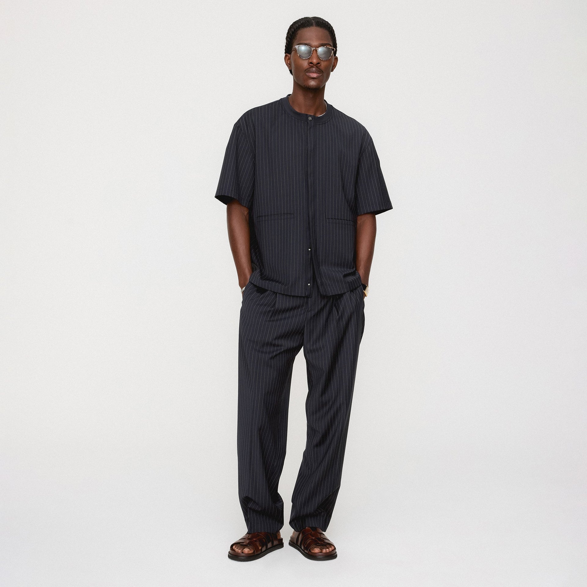 &Kin Tropical Wool Casper Shirt - Admiral PH