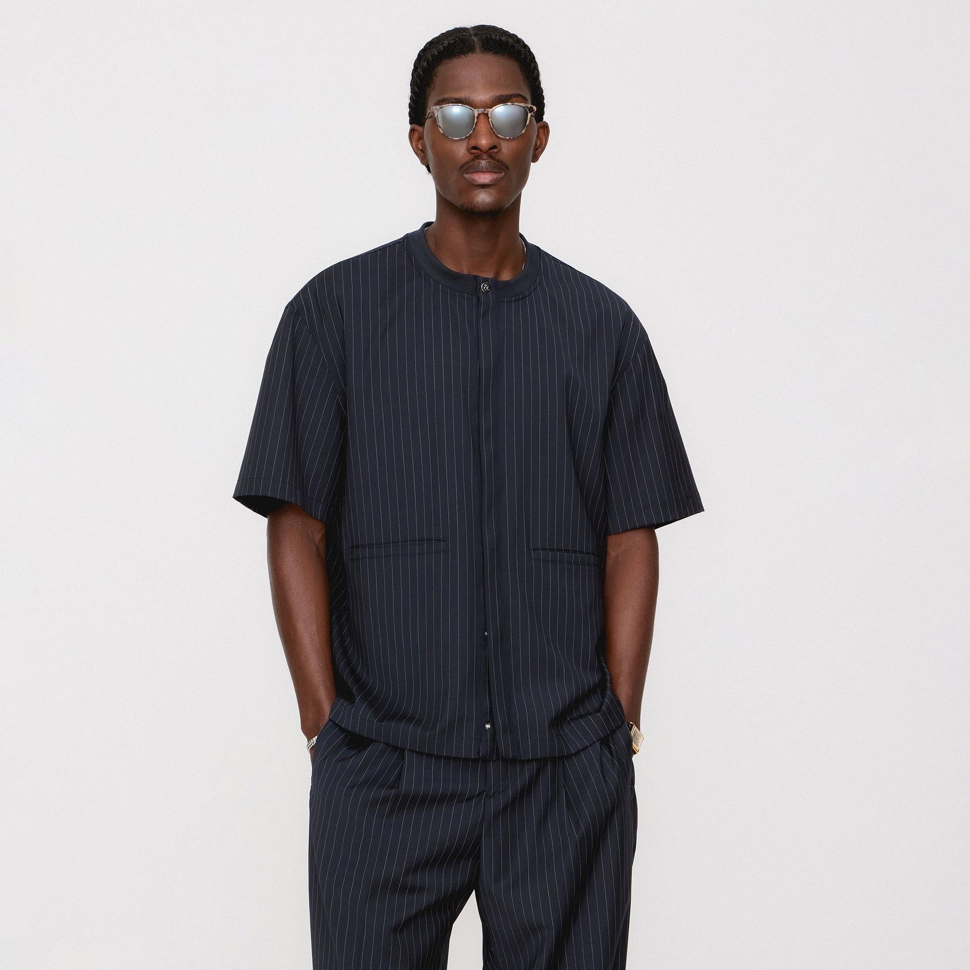 &Kin Tropical Wool Casper Shirt - Admiral PH