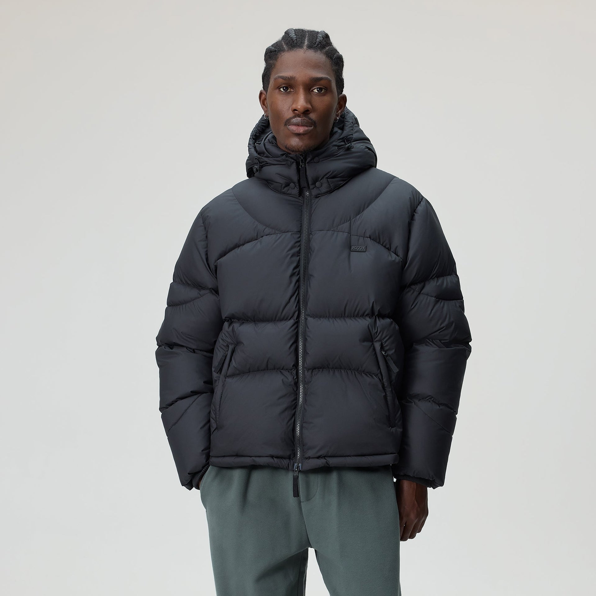 Kith Matte Stretch Taffeta Corey Puffer - Black