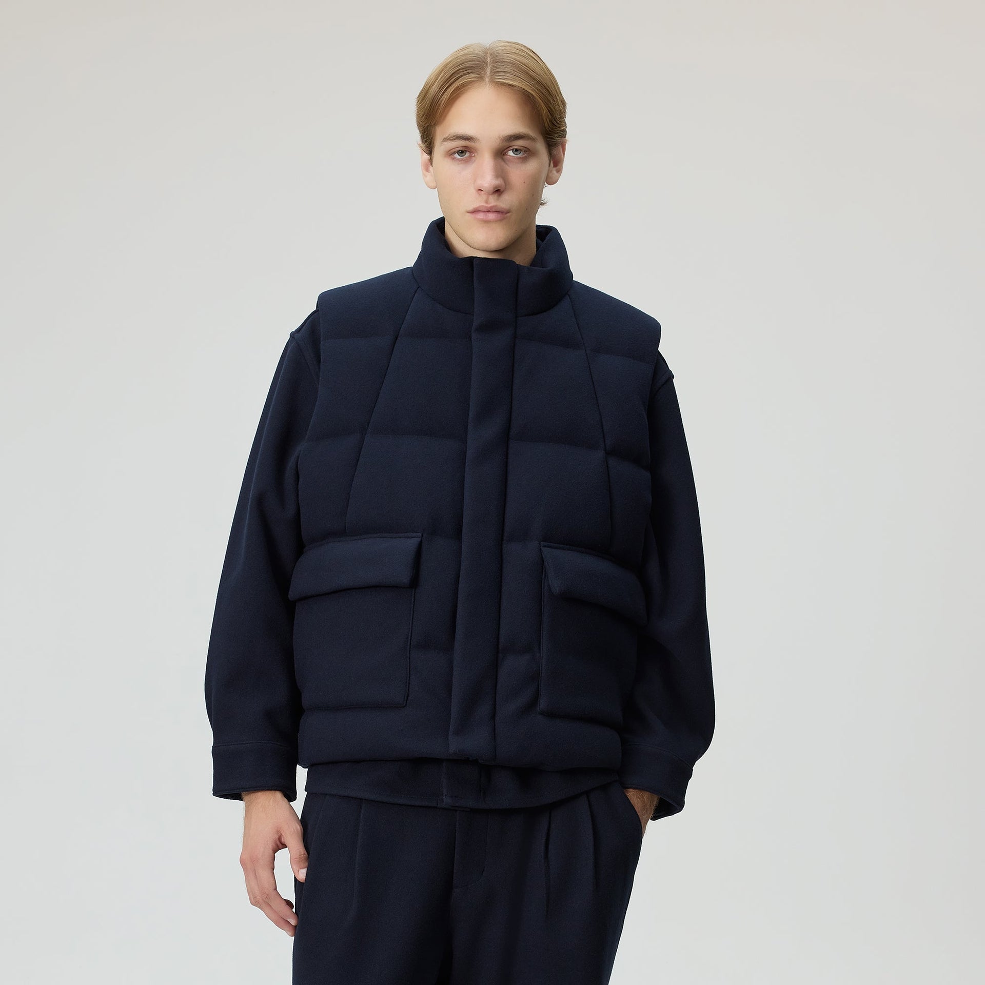 Kith Felted Jersey Midi Vest - Ink