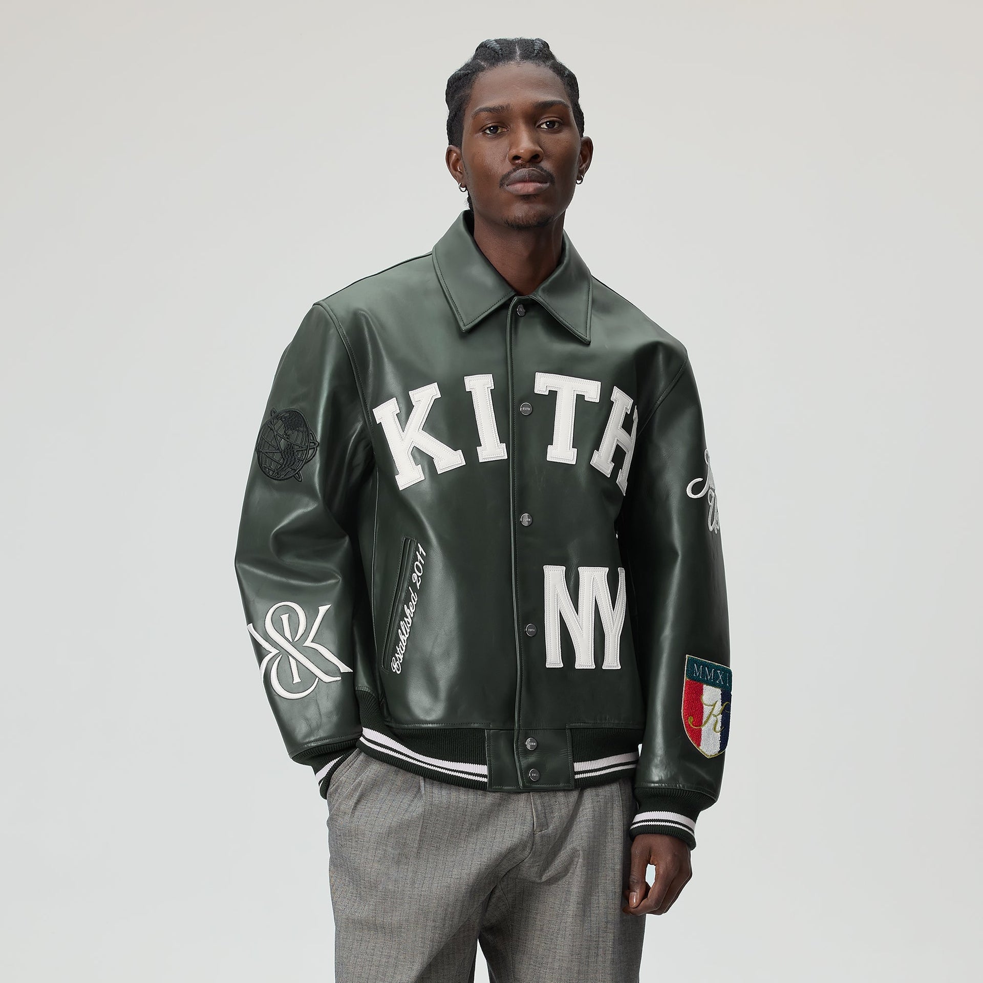 Kith Leather Varsity Jacket - Stadium