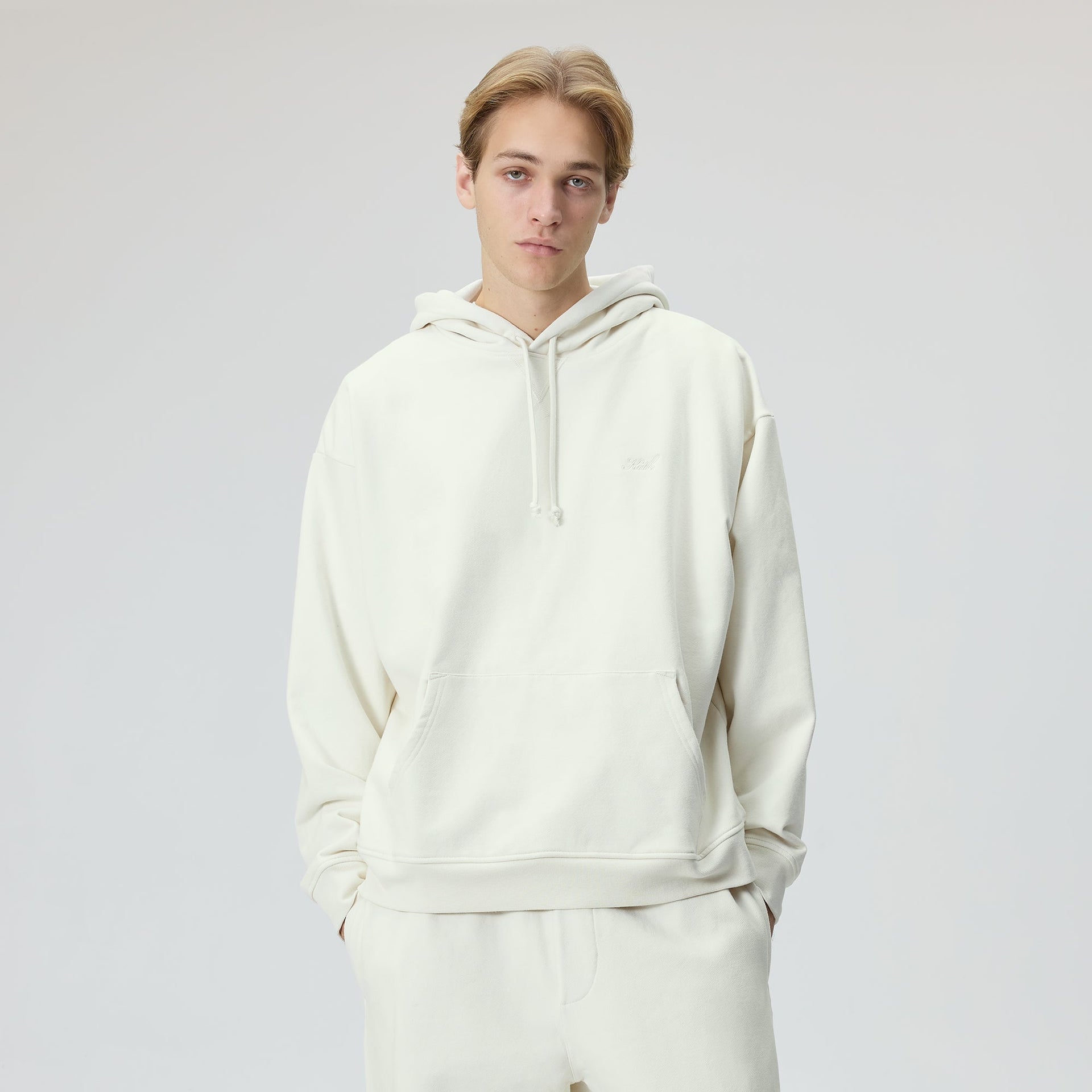 Kith Sueded French Terry Nelson Hoodie - Sandrift