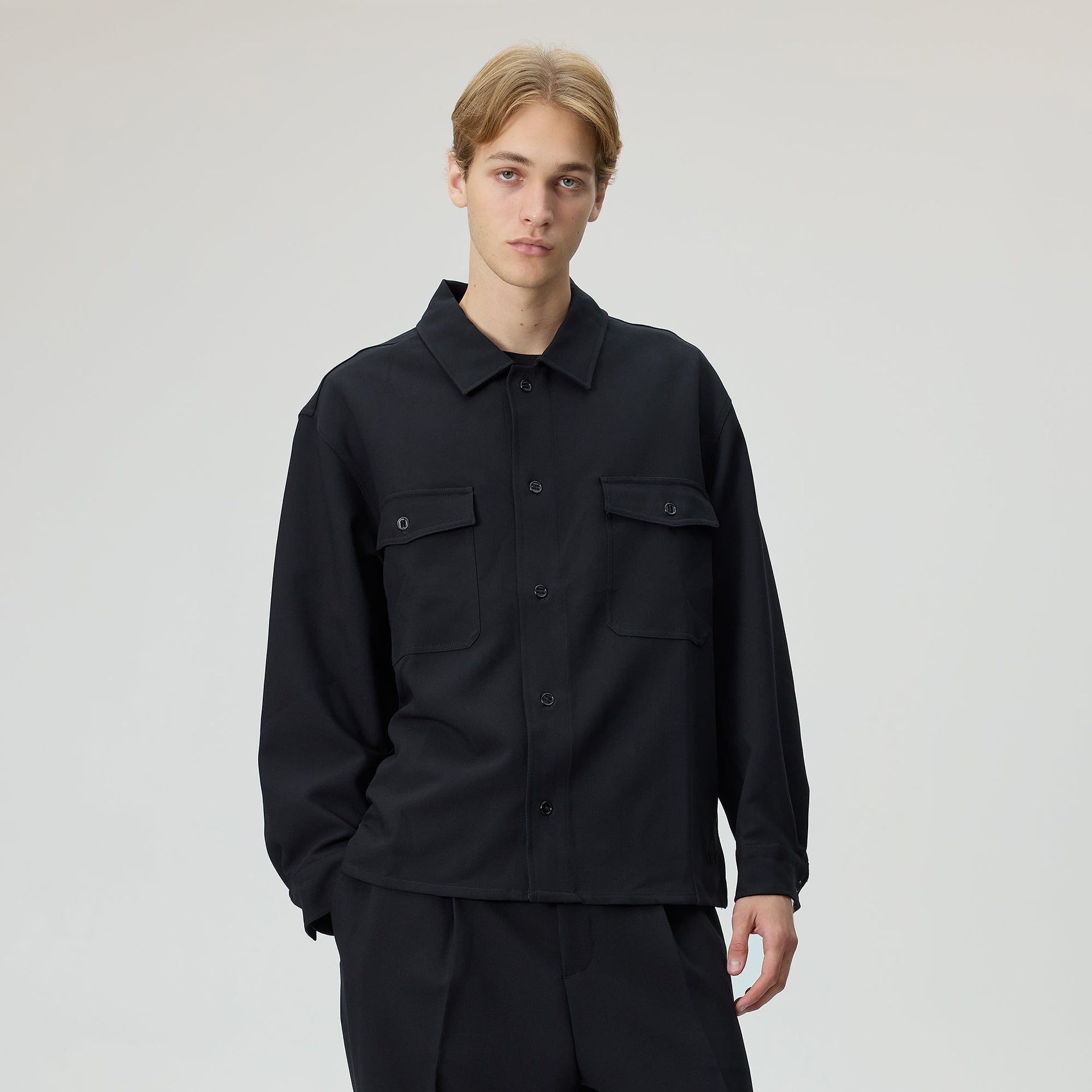Kith Midweight Double Weave Ace Shirt - Black