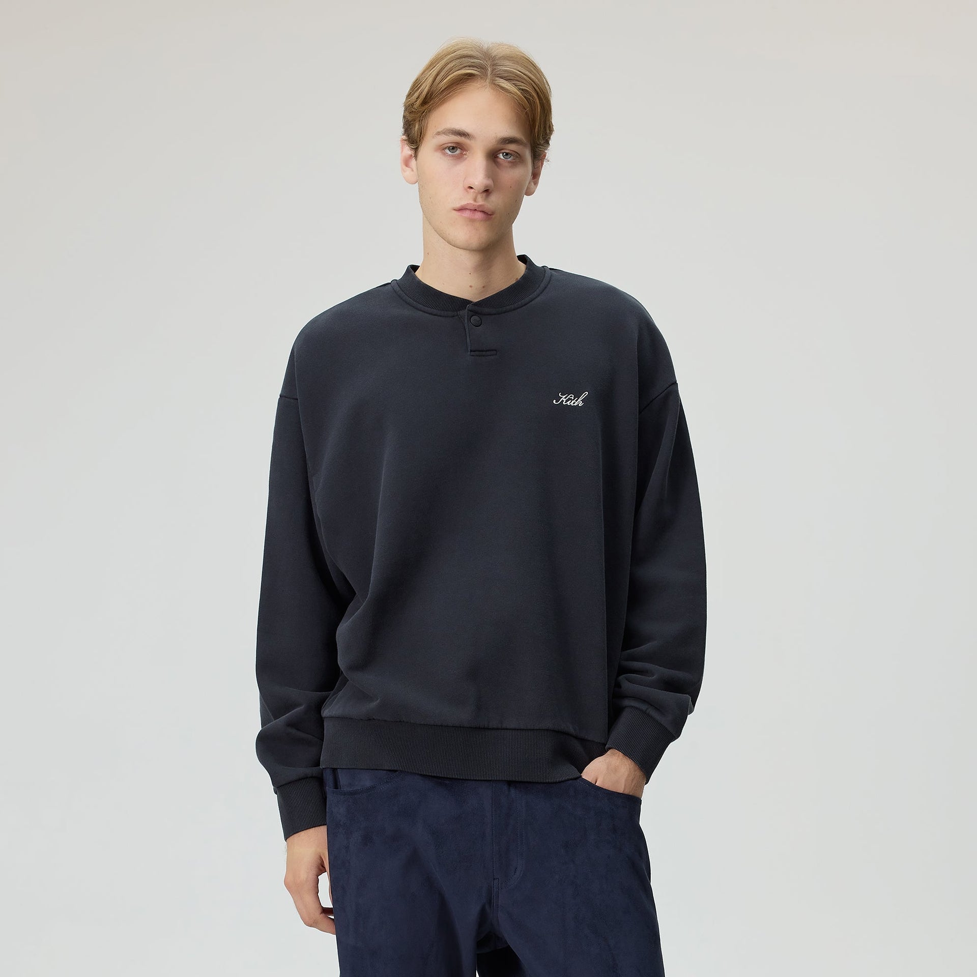 Kith Henley Nelson Pullover - Black