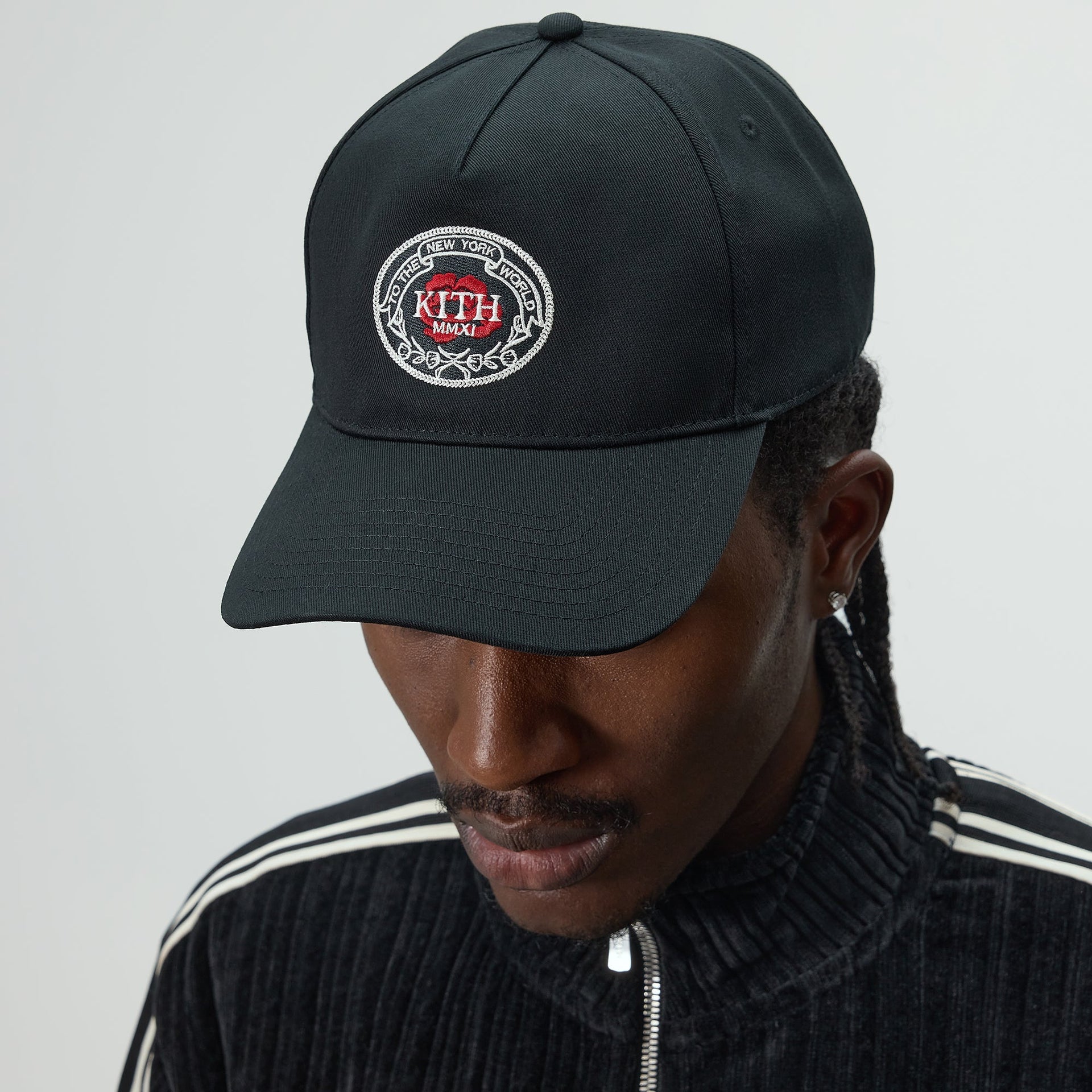 Kith Twill Bay Low Pinch Crown Snapback - Black