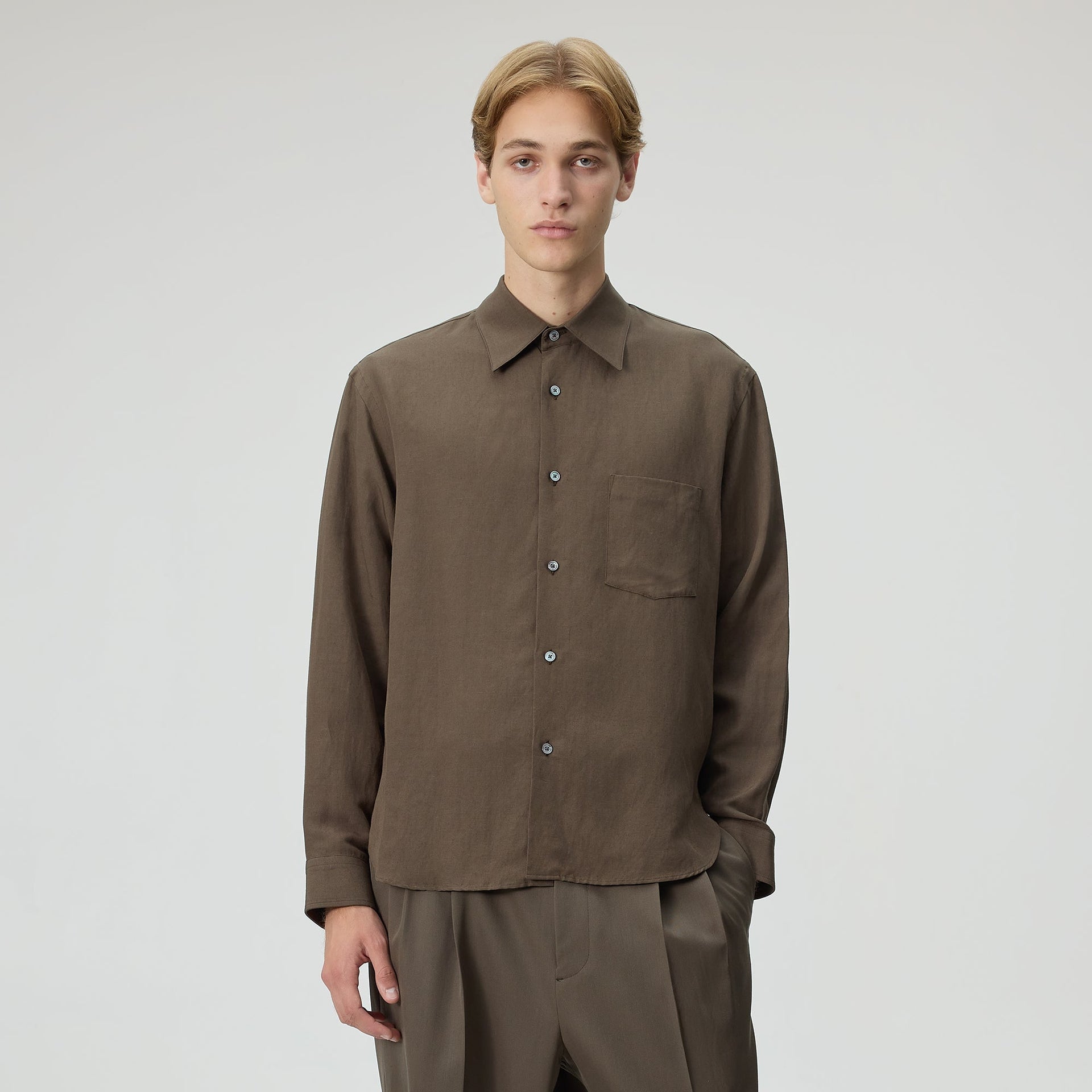 Kith 101 for ssstein Rayon Linen Button Down Shirt - Everglades