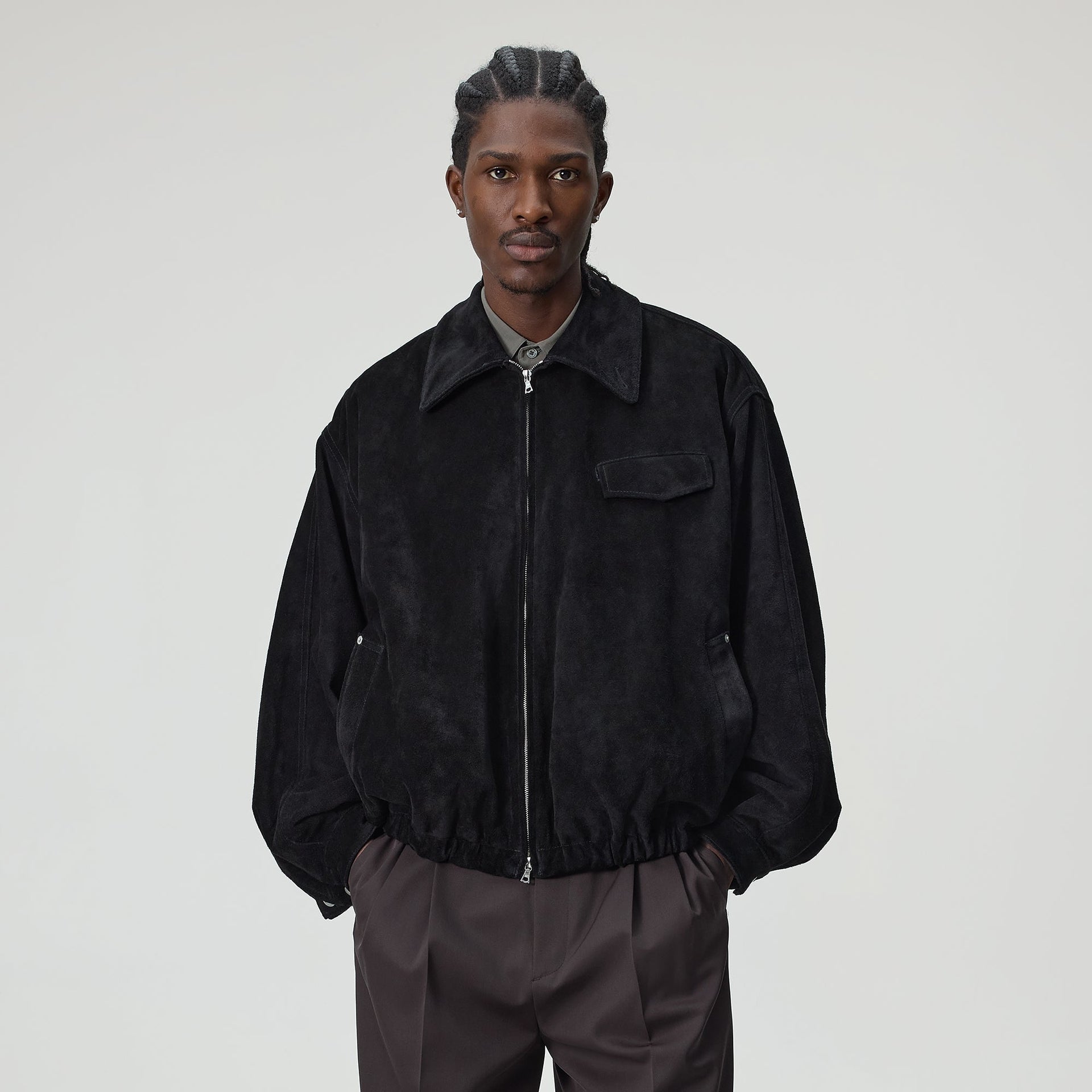 Kith 101 for ssstein Suede Zip Front Jacket - Black