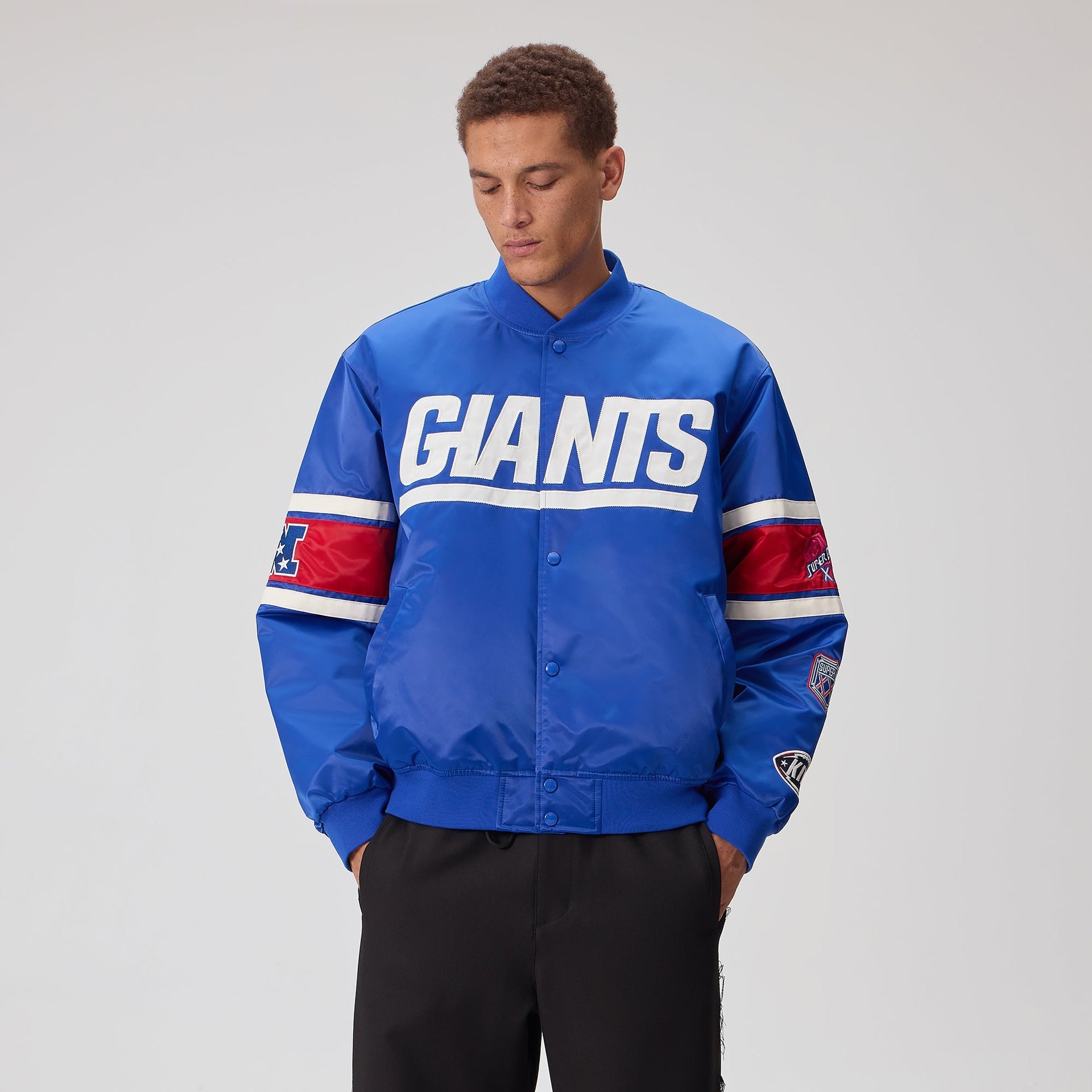Kith for the NFL New York Giants Satin Bomber Jacket - Current