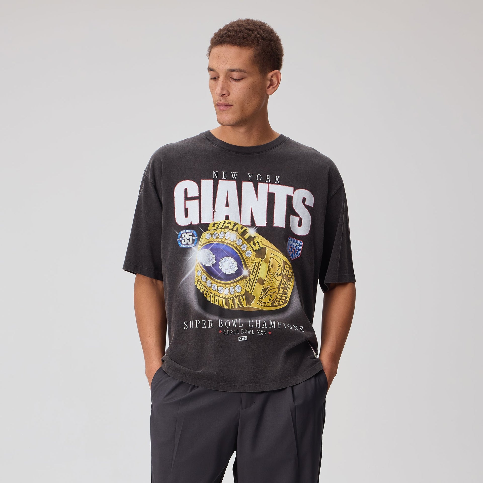 Kith for the NFL New York Giants Ring Vintage Jones Tee - Black