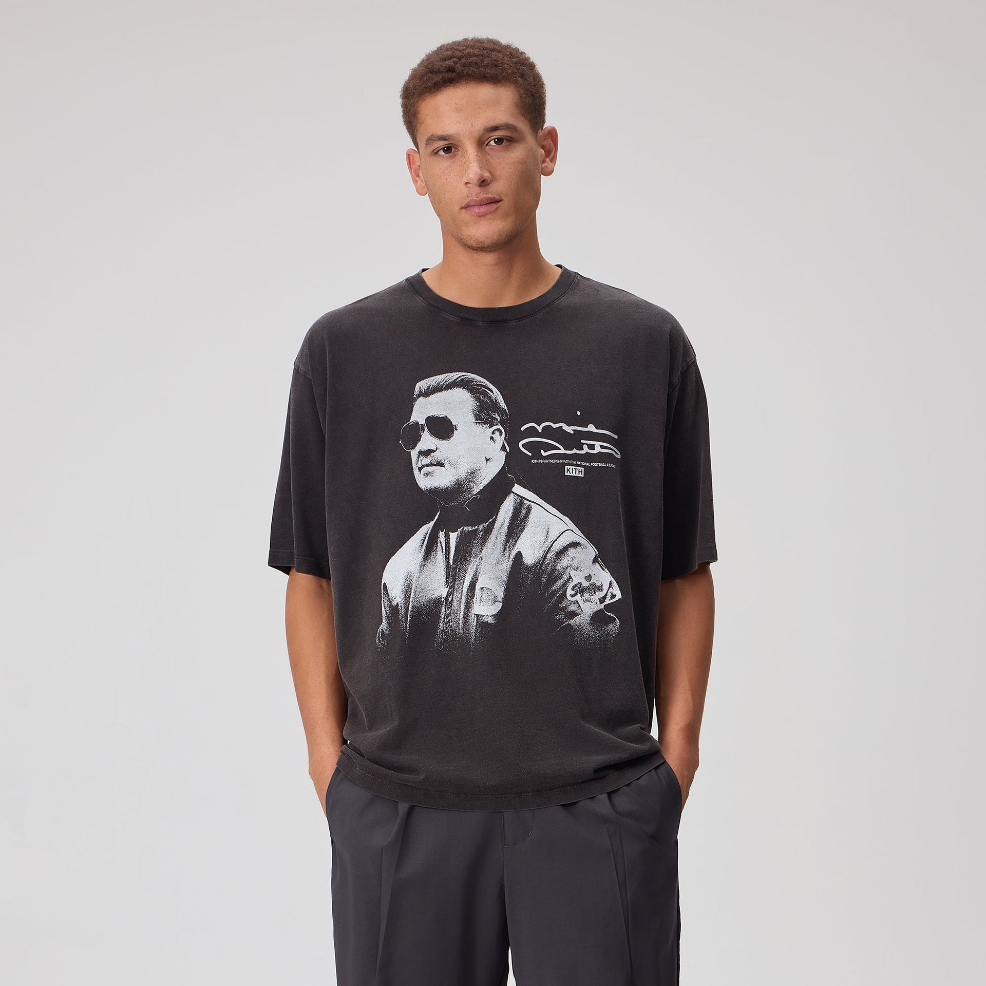 Kith for the NFL Mike Ditka Vintage Jones Tee - Black