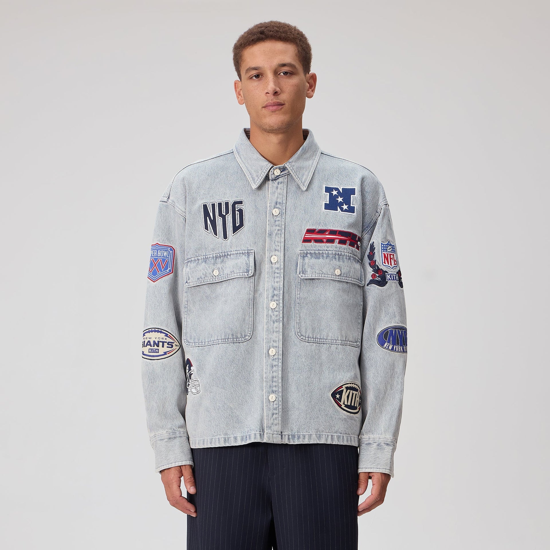 Kith for the NFL New York Giants Denim Henson Shirt - Cameron Wash