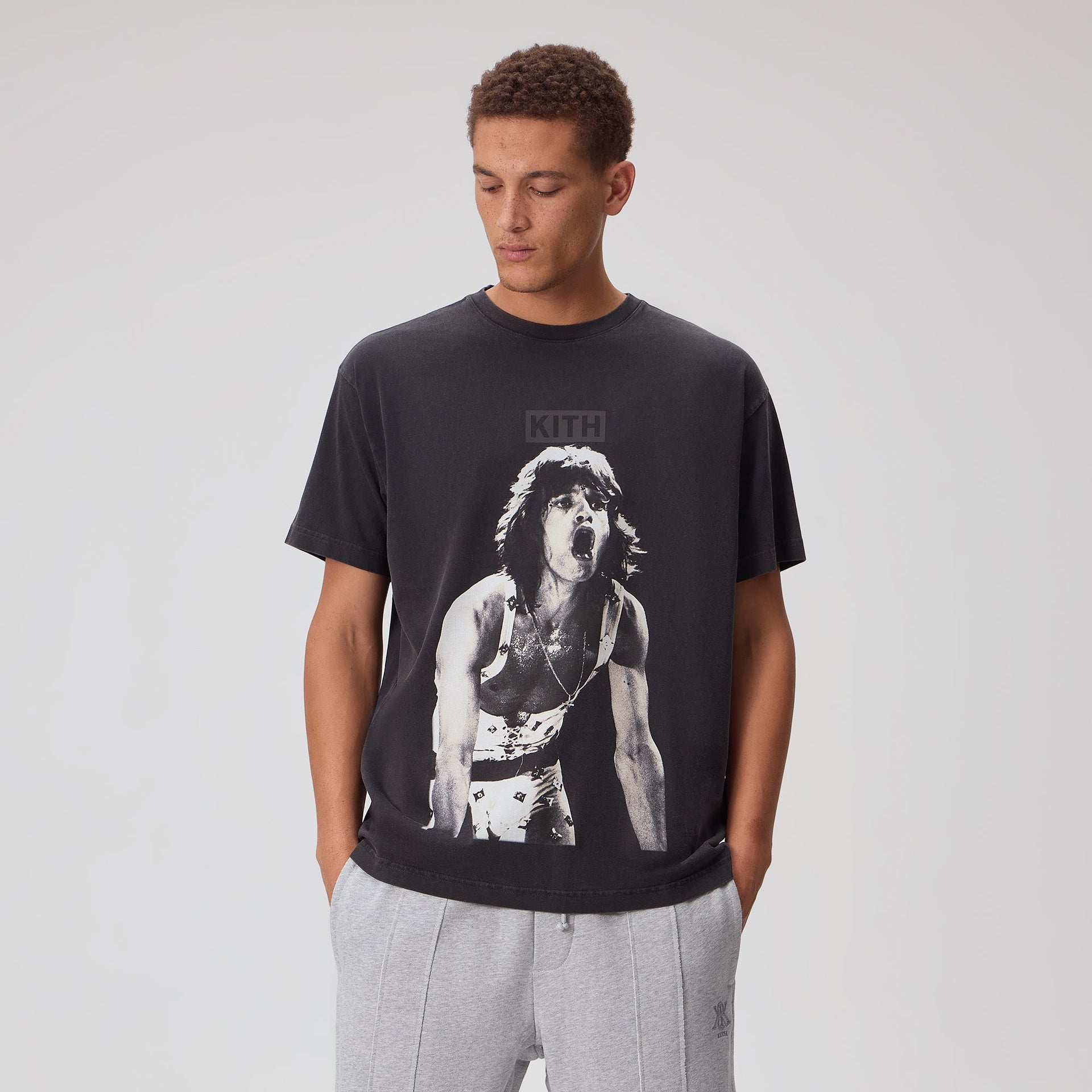 Kith for The Rolling Stones Mick Jagger Concert Photo Vintage Tee - Black