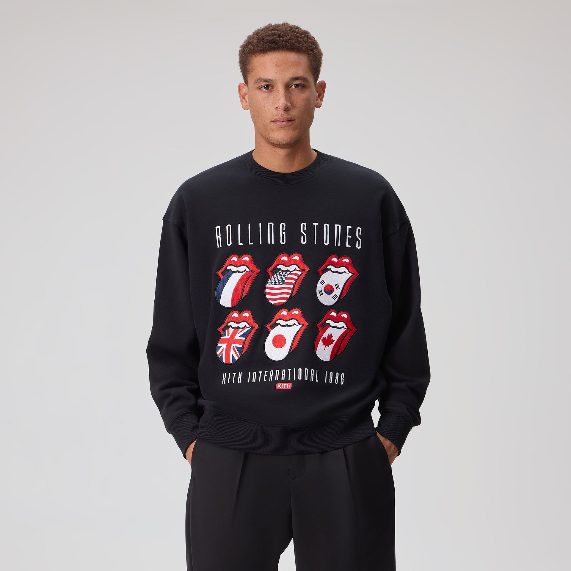Kith for The Rolling Stones International 1996 Nelson Crewneck - Black