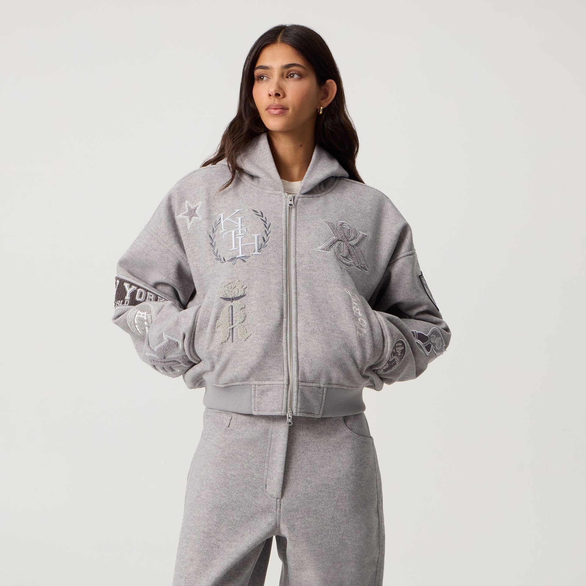 Kith Women Miyo Melton Hooded Jacket - Hallow