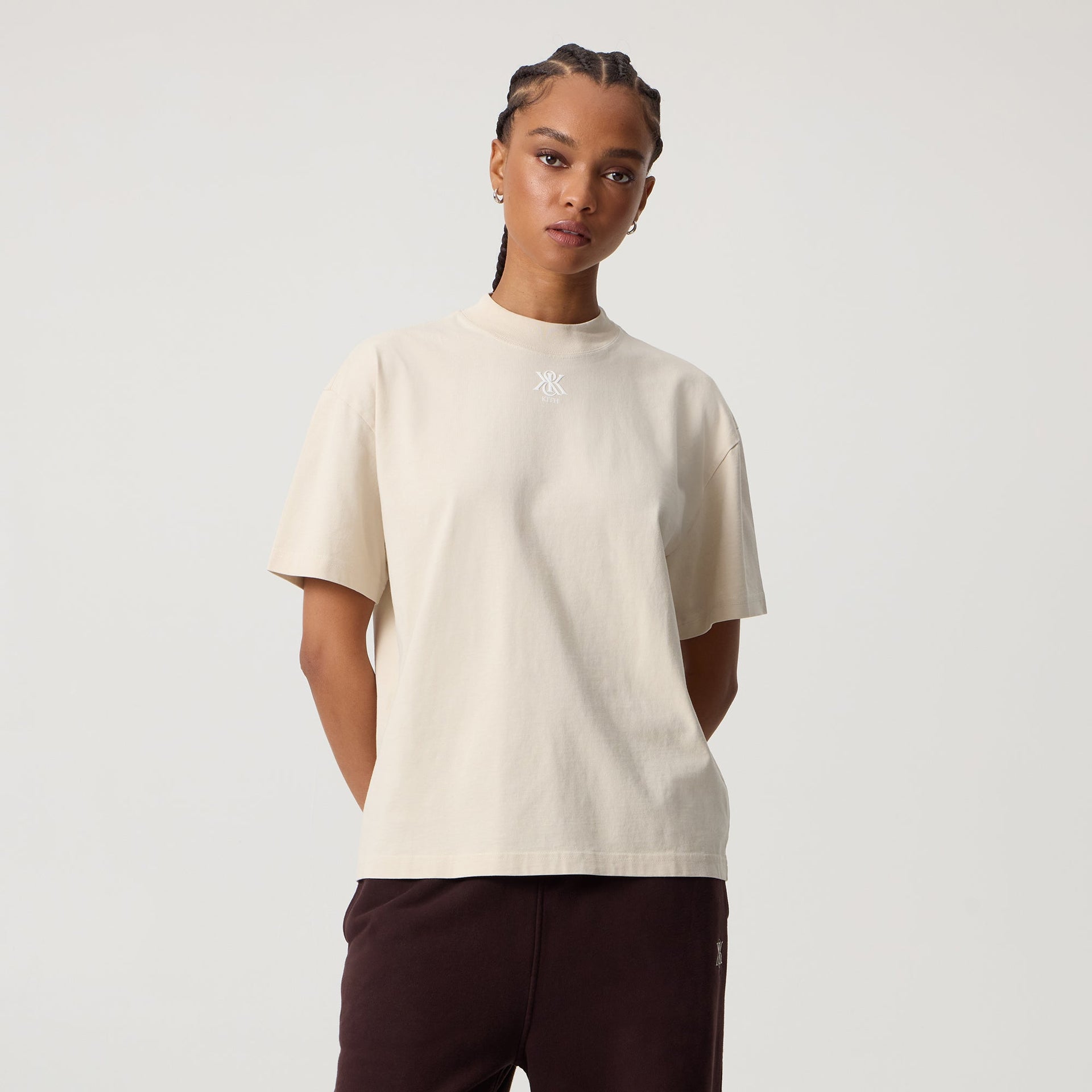 Kith Women Mock Neck Vintage Tee - Grain