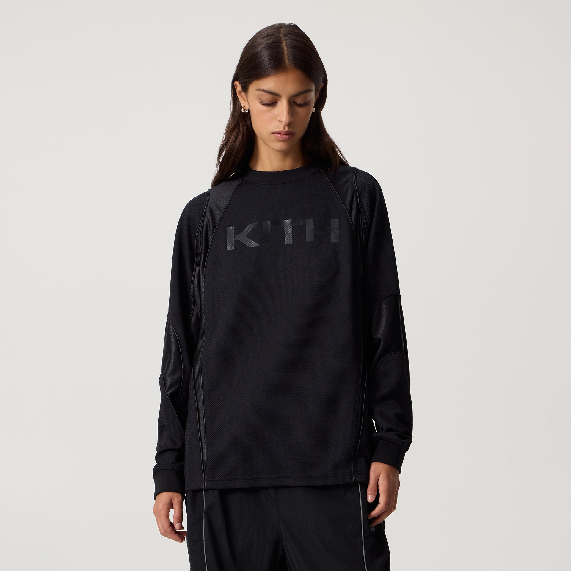 Kith Women Ridley Panelled Tech Long Sleeve - Black