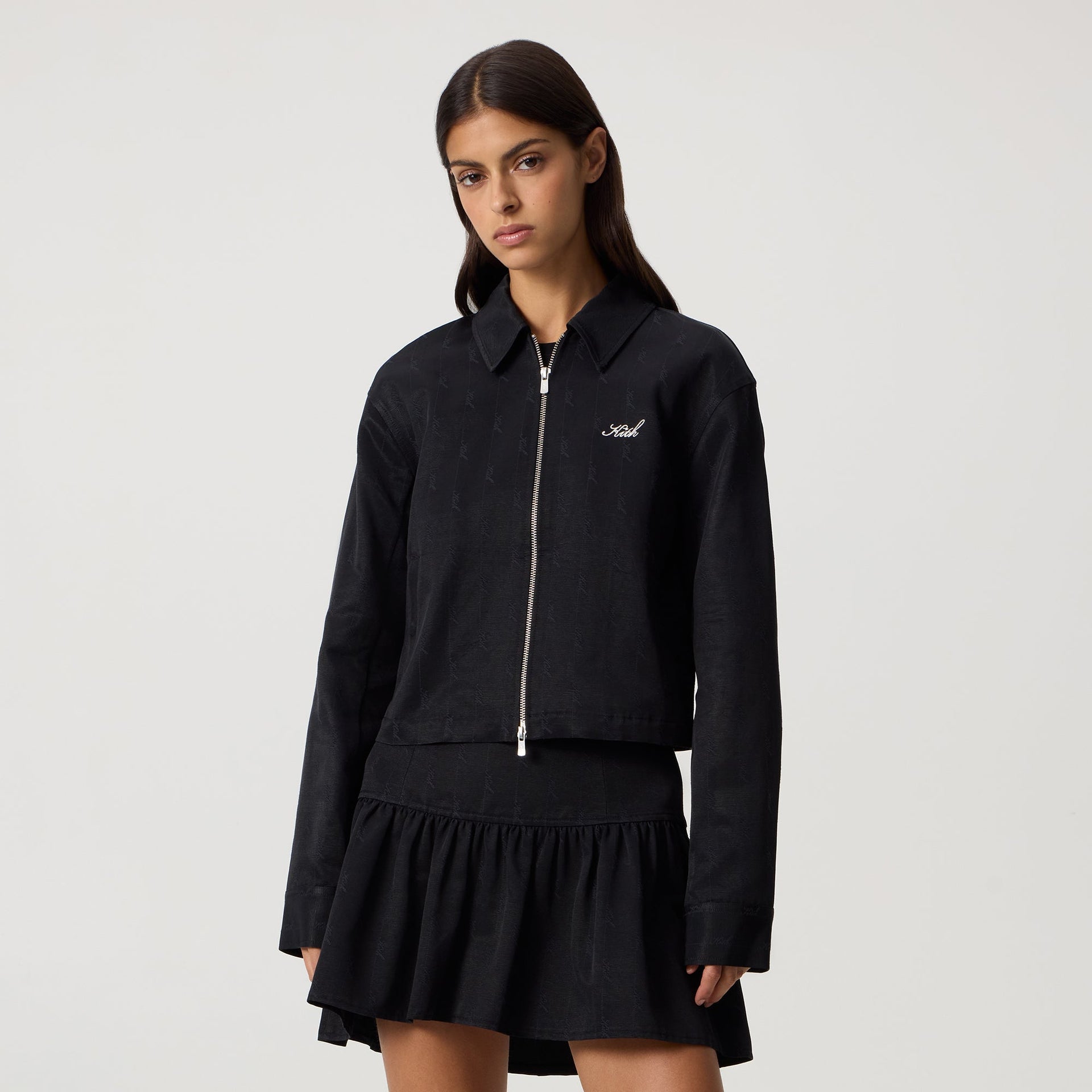 Kith Women Corwin Script Faille Jacket - Black
