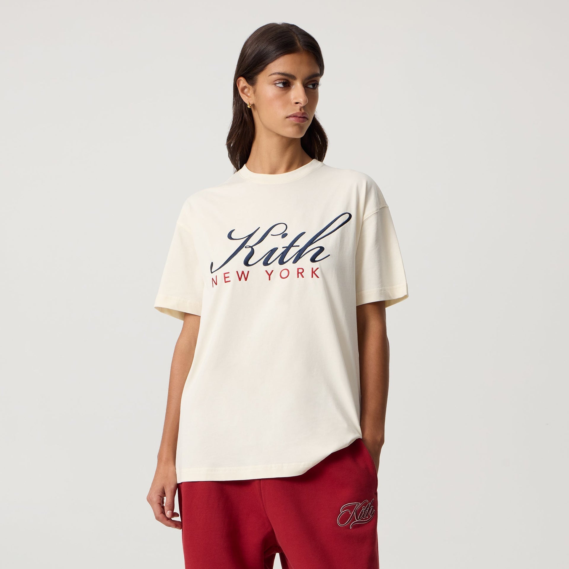 Kith Women Vintage Script NY Tee - Sandrift