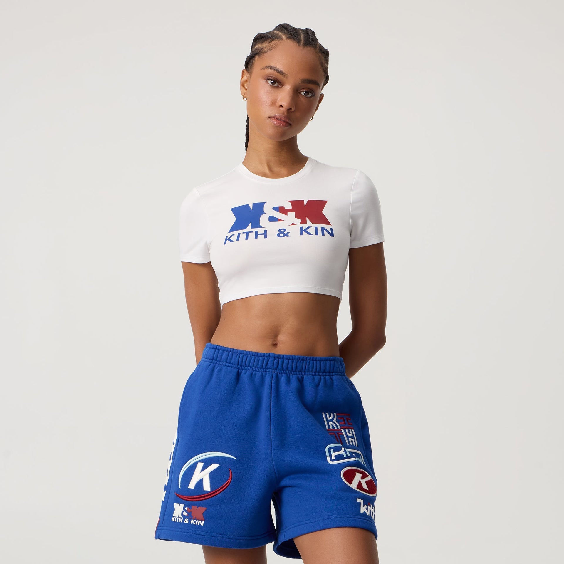 Kith Women Misha Crop Kith & Kin Sport Tee - White