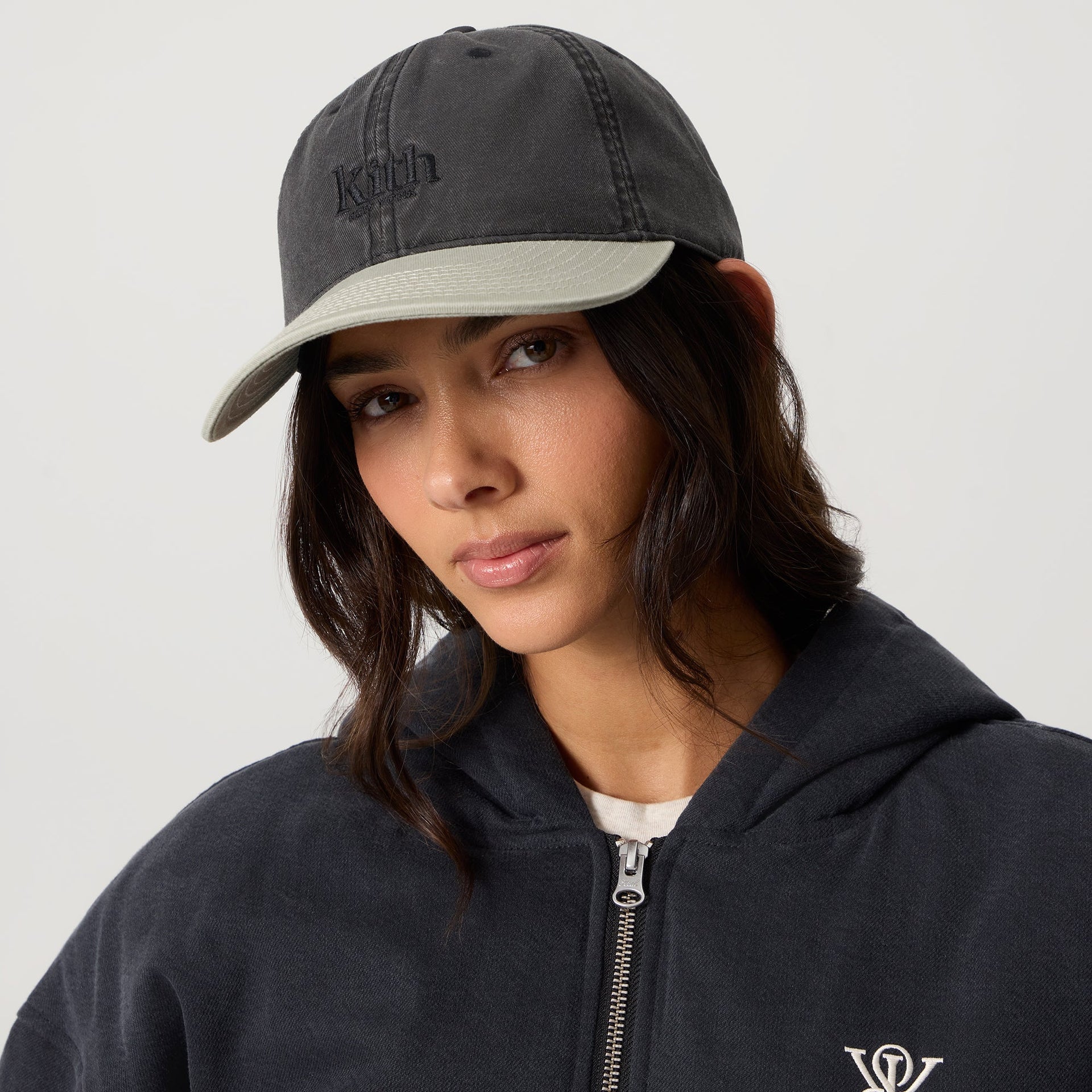 Kith Women Washed Twill Serif Bay Low Classic Cap - Black