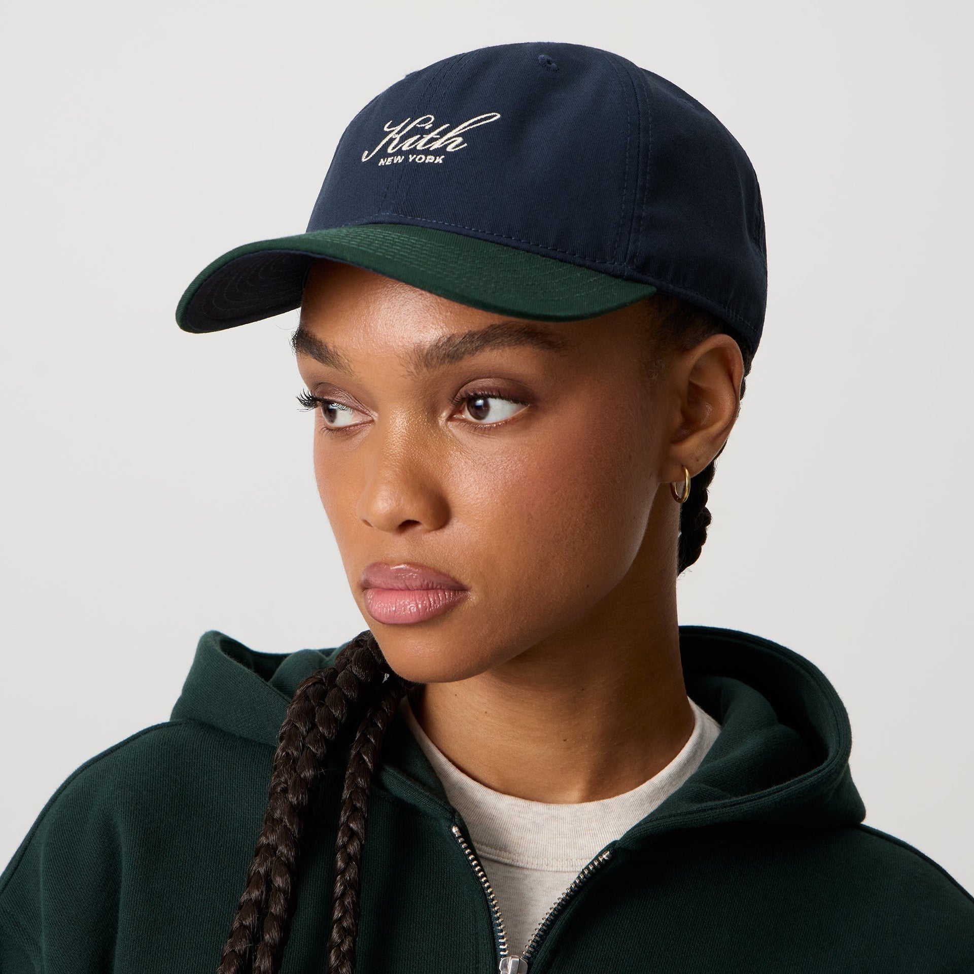 Kith Women Two-Tone Twill Kith Script Cap - Nocturnal