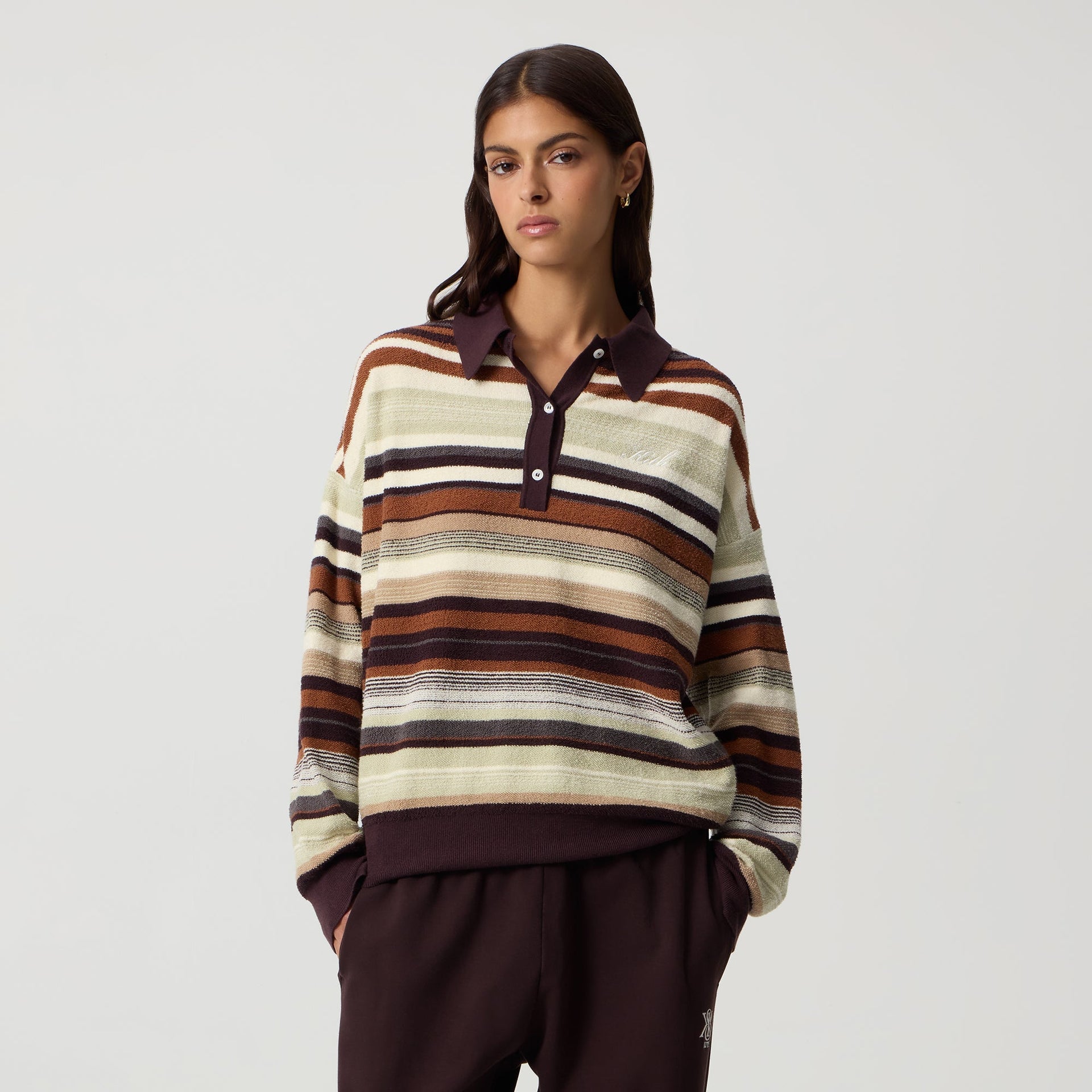 Kith Women Selma Towel Polo Long Sleeve - Incognito