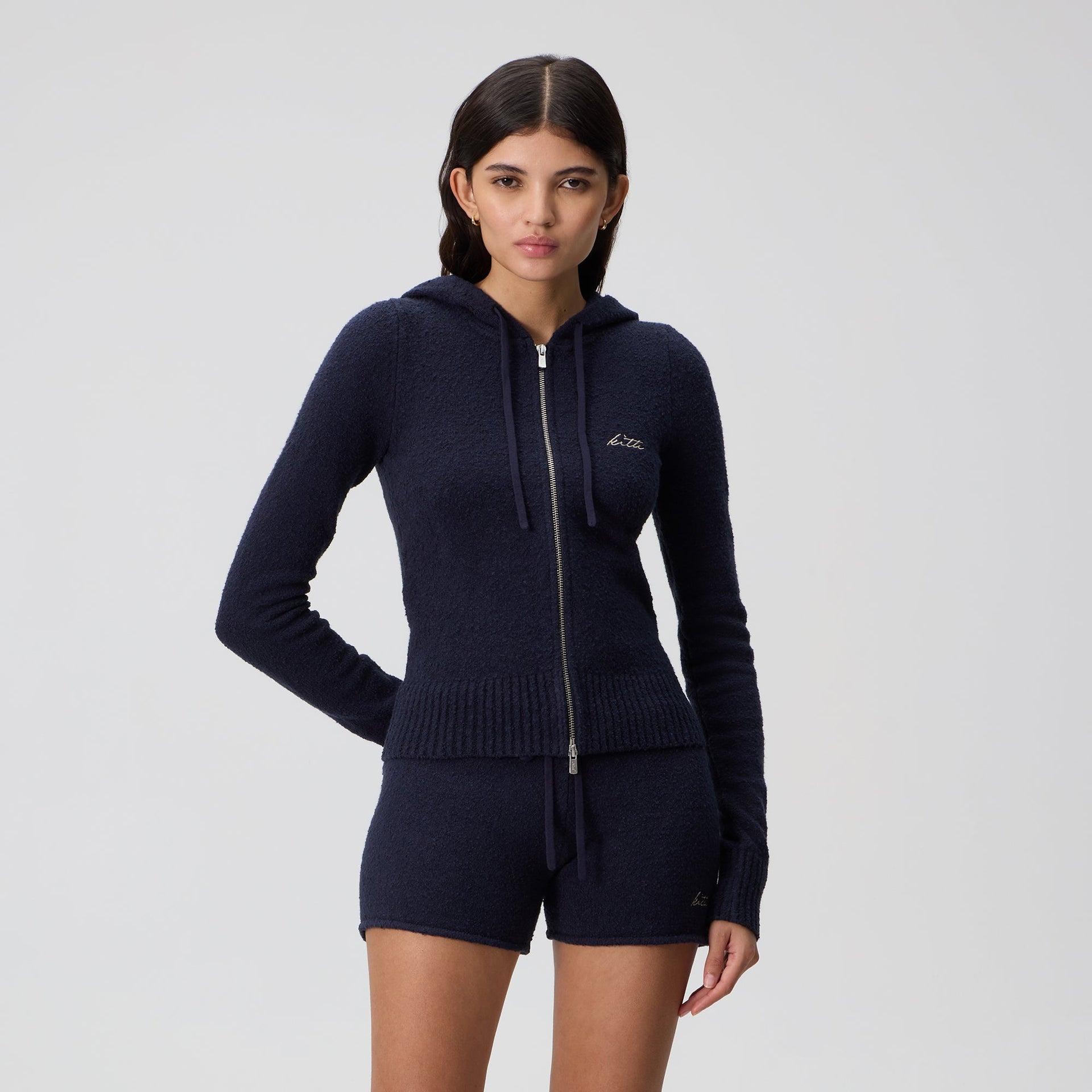 Kith Women Faryn Hooded Zip Sweater - Nocturnal