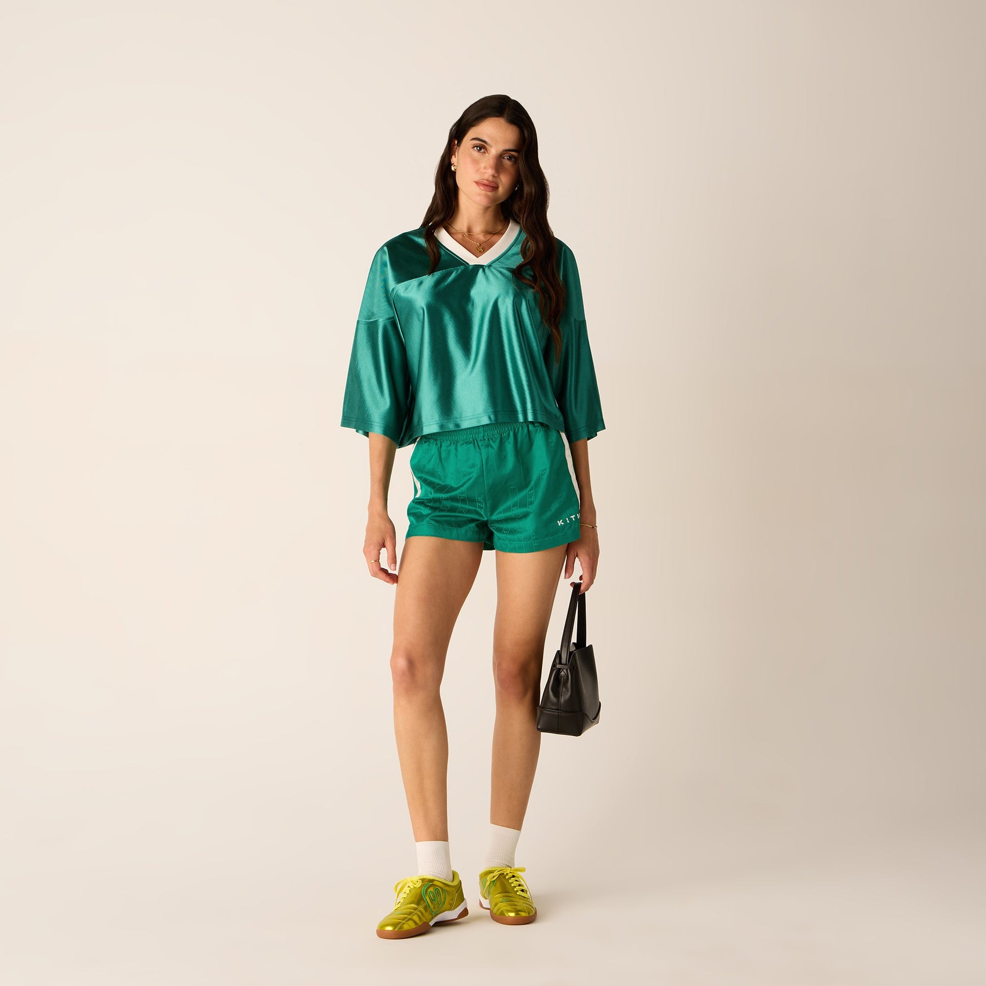 Kith Women Koda Cropped Football Jersey - Newt