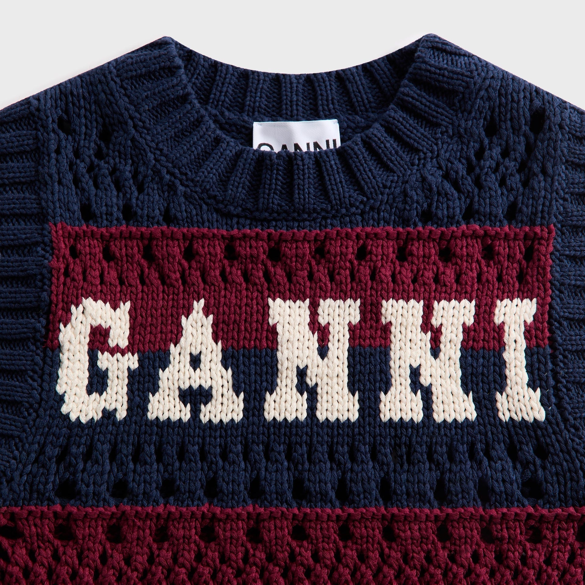 Gilet rayé Ganni en mélange de coton - Multicolore
