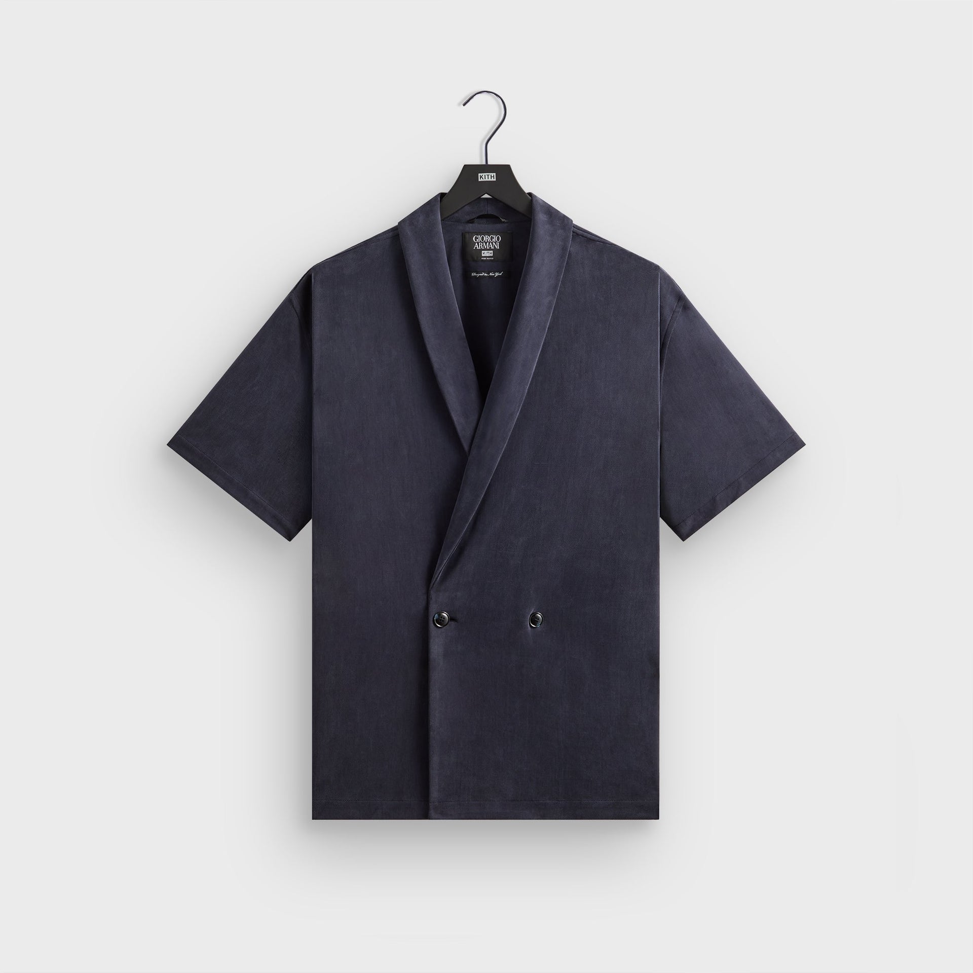 Giorgio Armani & Kith Short Sleeve Thompson Crossover Shirt - Nocturnal