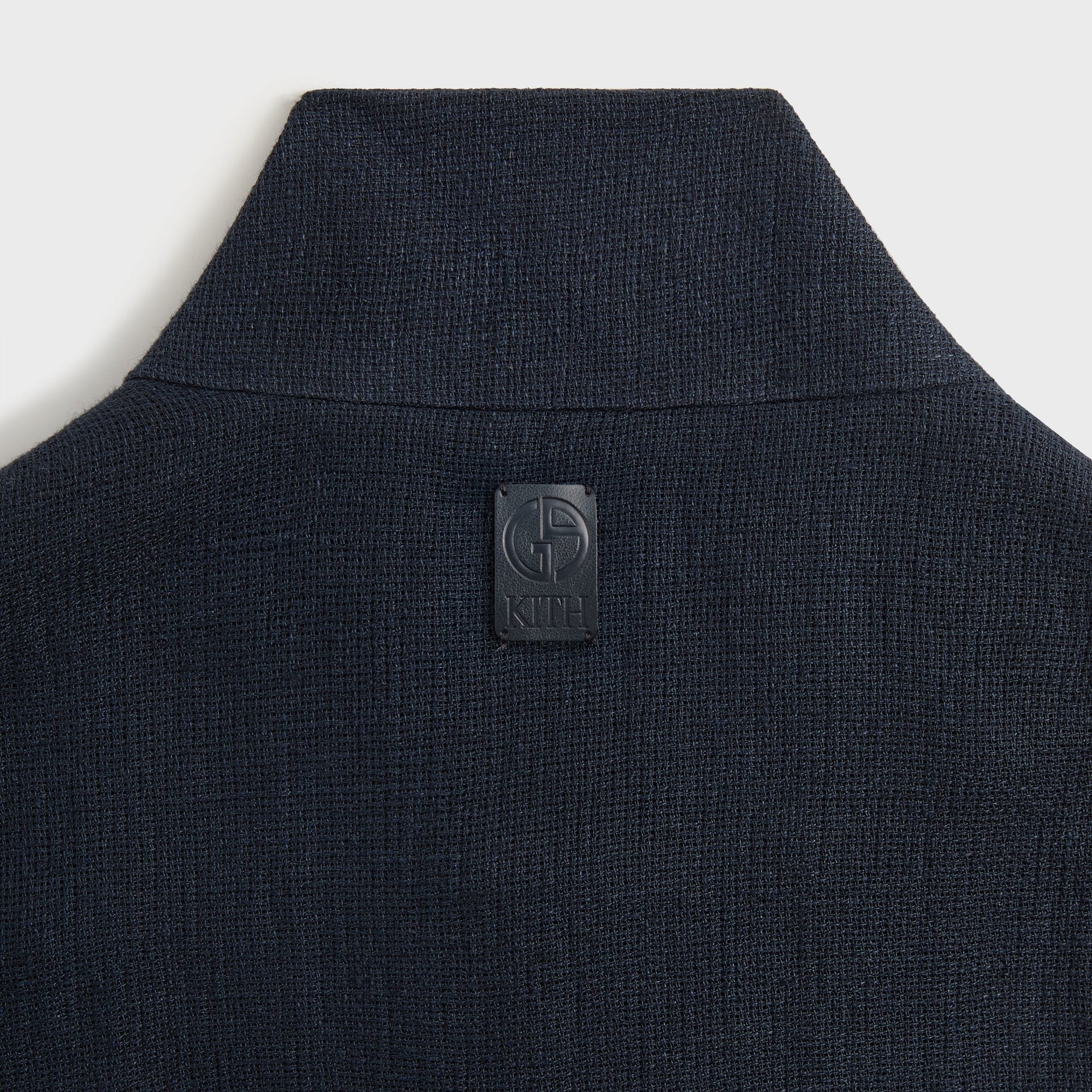 Giorgio Armani & Kith Open Weave Colton Zip-Up Shirt - Nocturnal