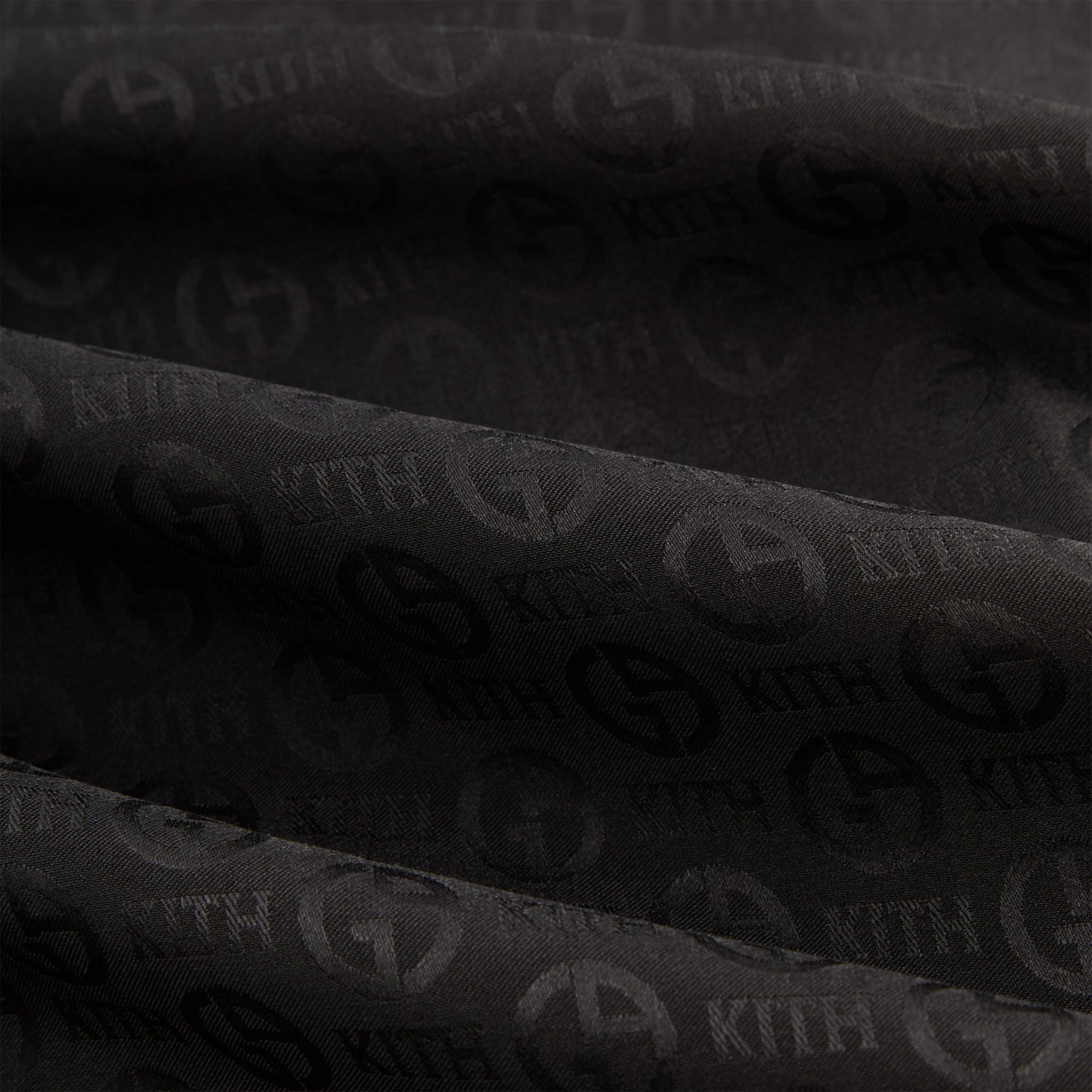 Giorgio Armani & Kith Monogram Long Sleeve Thompson Crossover Shirt - Black