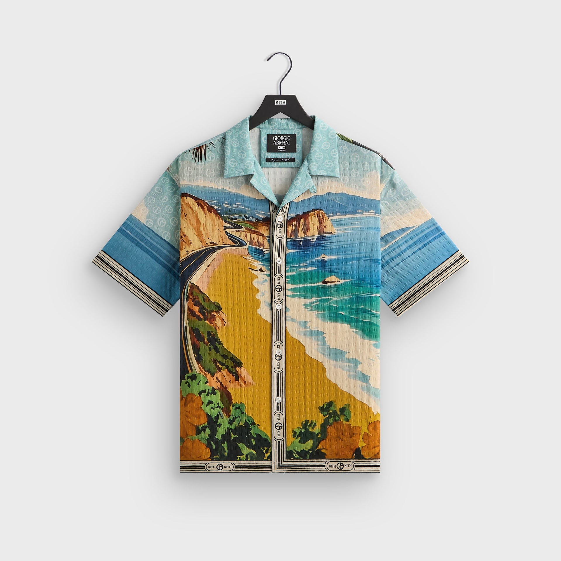 Giorgio Armani & Kith Malibu Short Sleeve Thompson Camp Collar Shirt - Multi