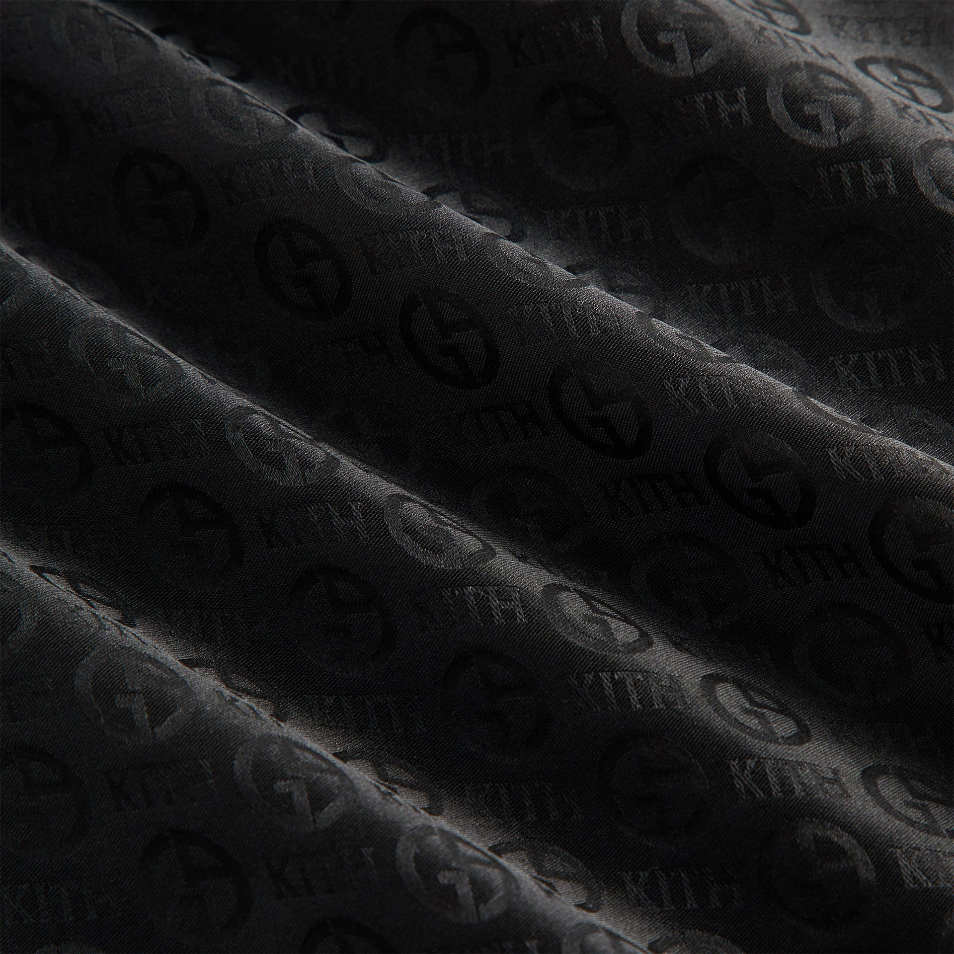 Giorgio Armani & Kith Monogram Jacquard Silk Bandana - Black