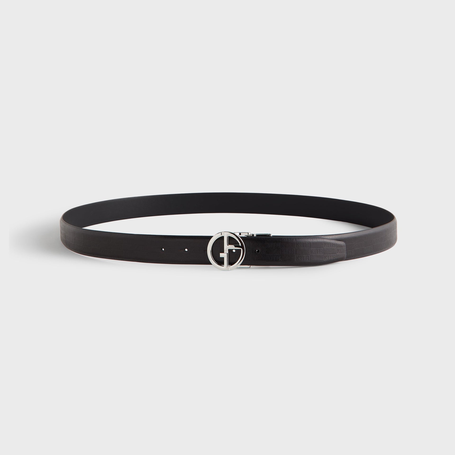 Giorgio Armani & Kith Reversible Leather Belt - Black