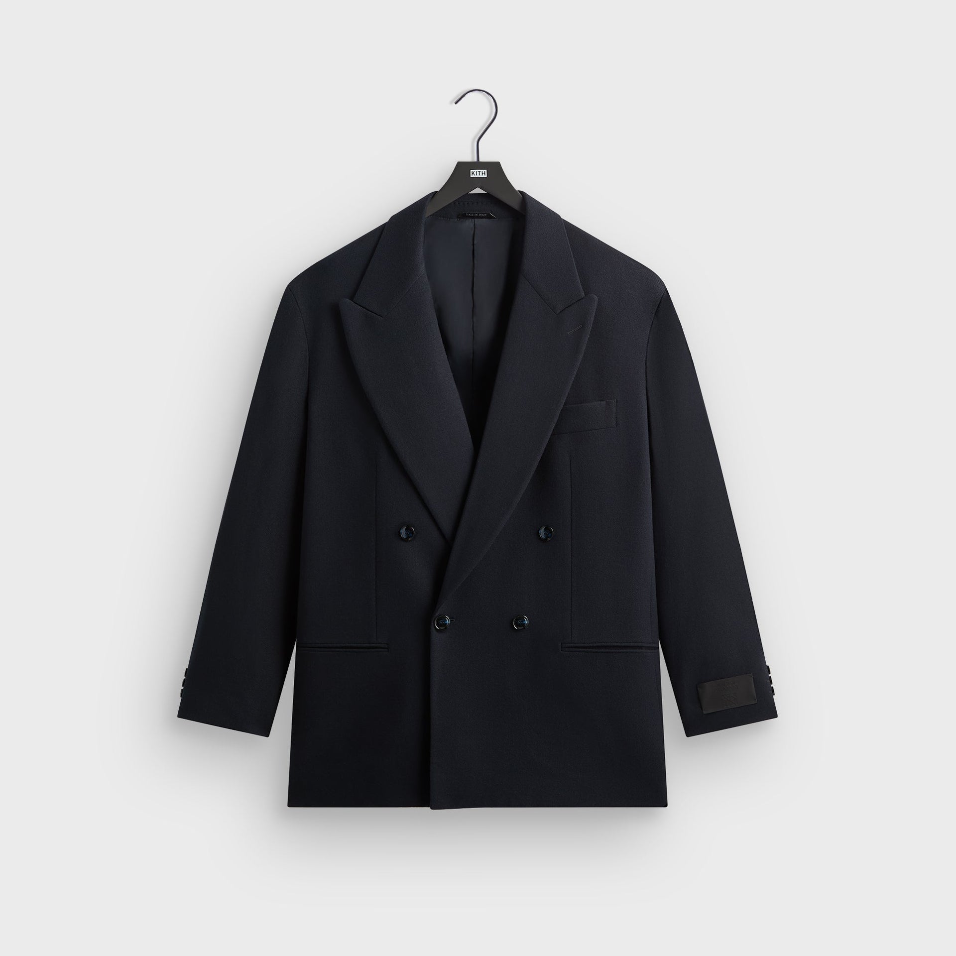 Giorgio Armani & Kith &Kin The Traveler Virgin Wool Double-Breasted Jacket - Ink