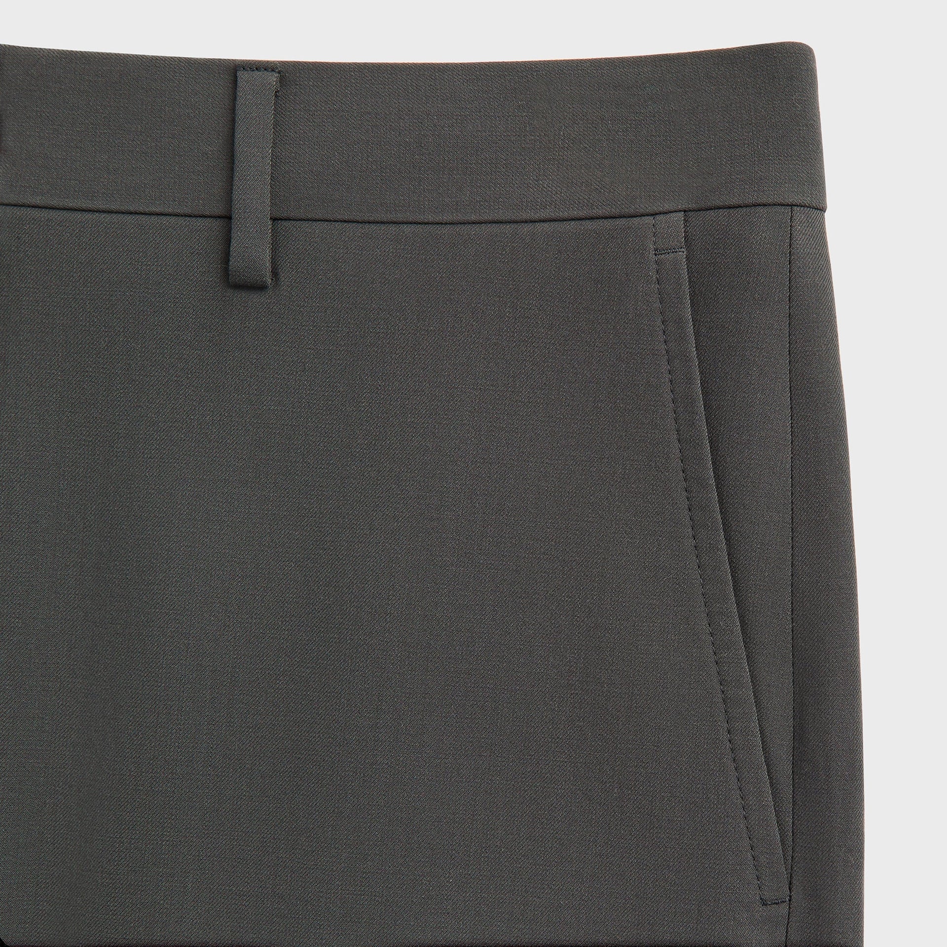Giorgio Armani & Kith &Kin Milano Crepe Flat Front Trouser - Dark Ash