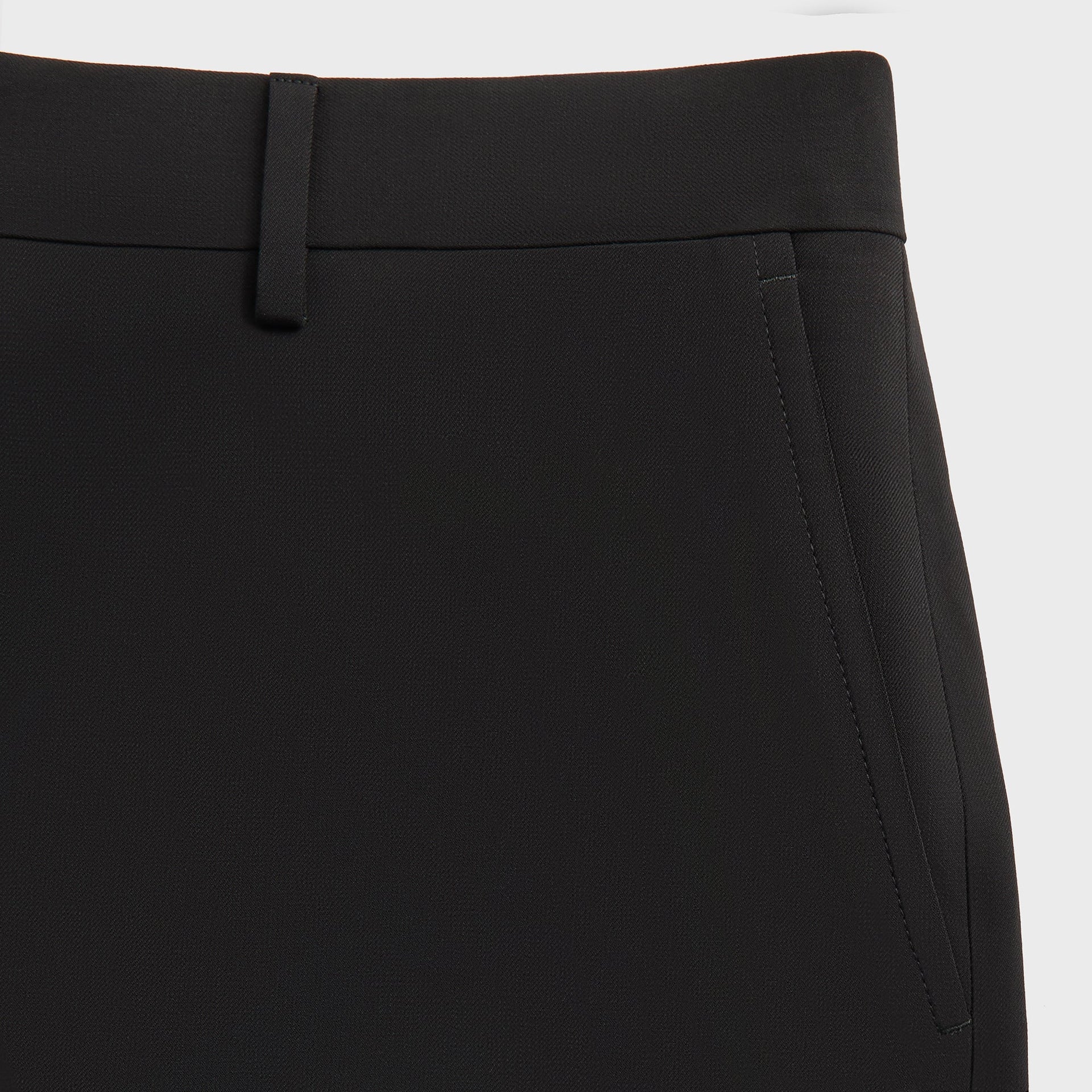 Giorgio Armani & Kith &Kin Milano Crepe Flat Front Trouser - Black